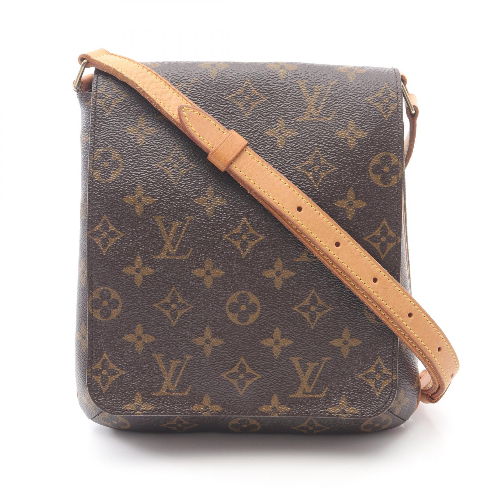≪5％OFFクーポン対象＆まとめ買い10%OFF≫ルイ・ヴィトン LOUIS VUITTON ミュゼットサルサ ロングストラップ ショルダーバッグ バッグ PVCコーティングキャンバス レザー モノグラム レディース ブラウン系 M51387 【中古】