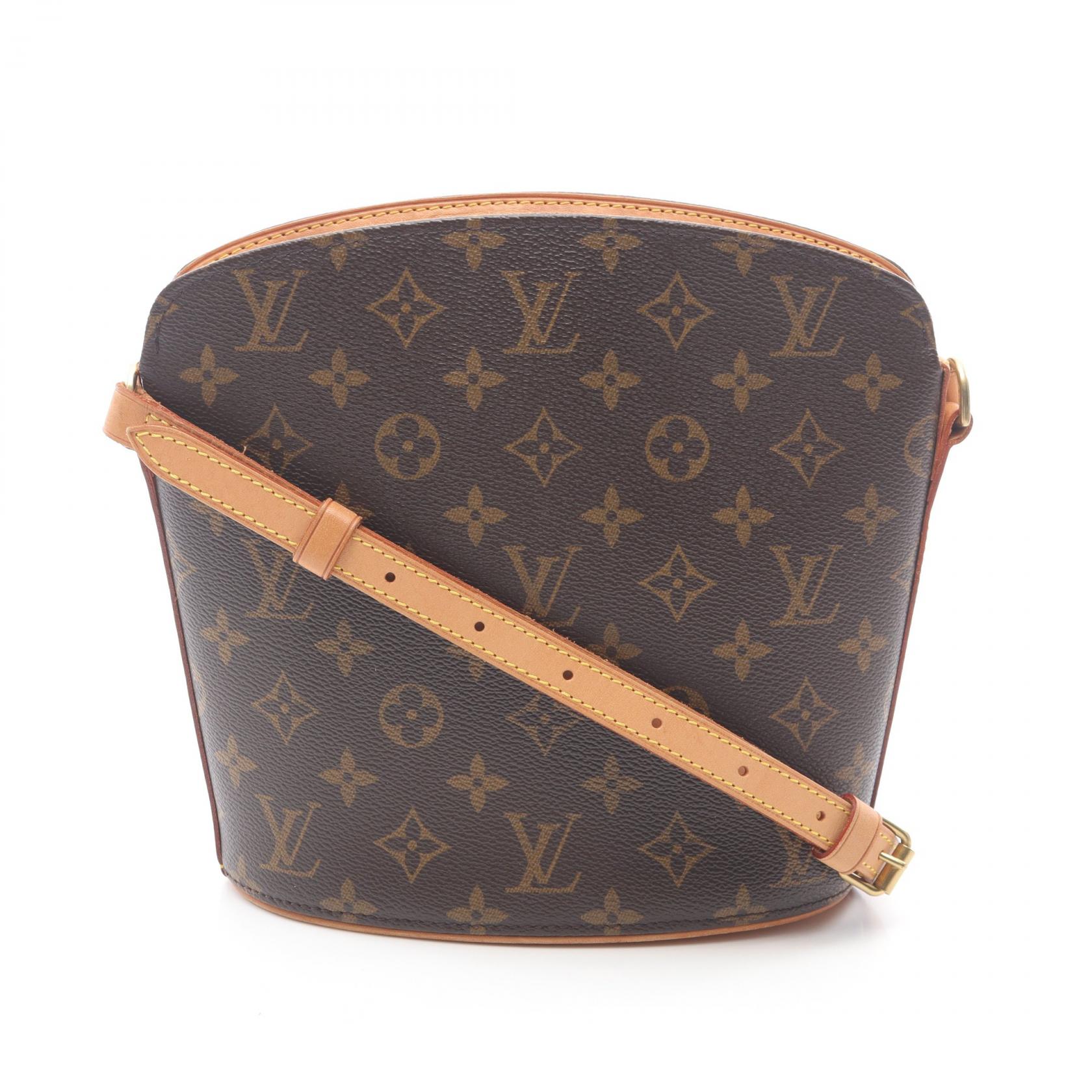 【5千円OFFクーポン対象】ルイ・ヴィトン LOUIS VUITTON ドルーオ ショルダーバッグ バッグ PVCコーティングキャンバス レザー モノグラム レディース ブラウン系 M51290 【中古】