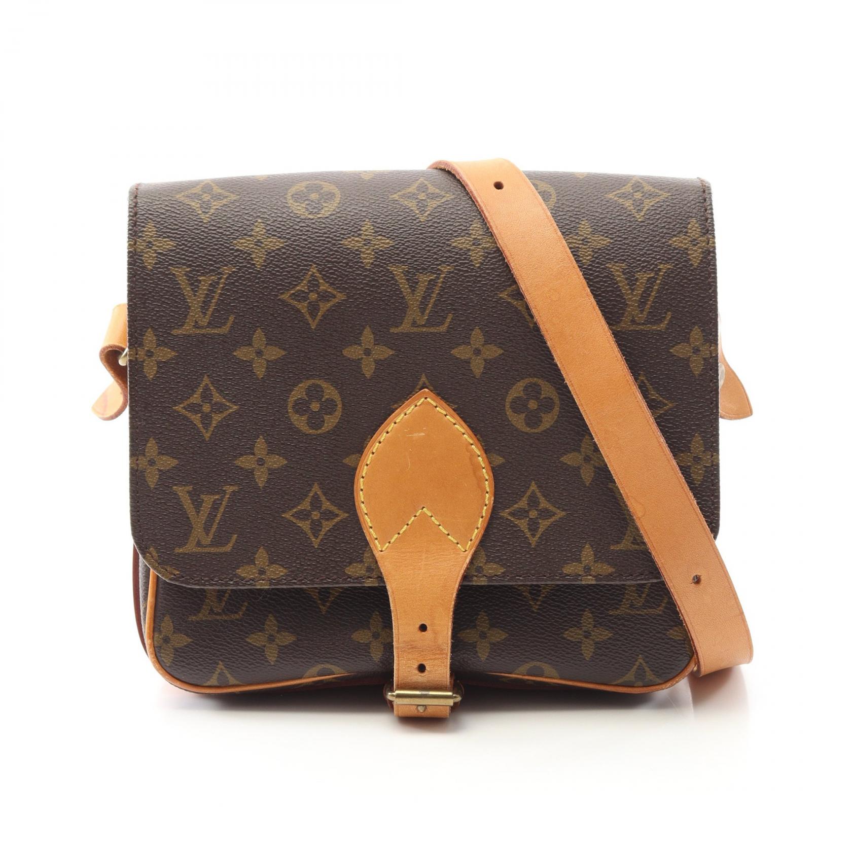 【5千円OFFクーポン対象】ルイ・ヴィトン LOUIS VUITTON カルトシエールMM モノグラム ショルダーバッグ バッグ PVCコーティングキャンバス レザー レディース ブラウン系 M51253 【中古】