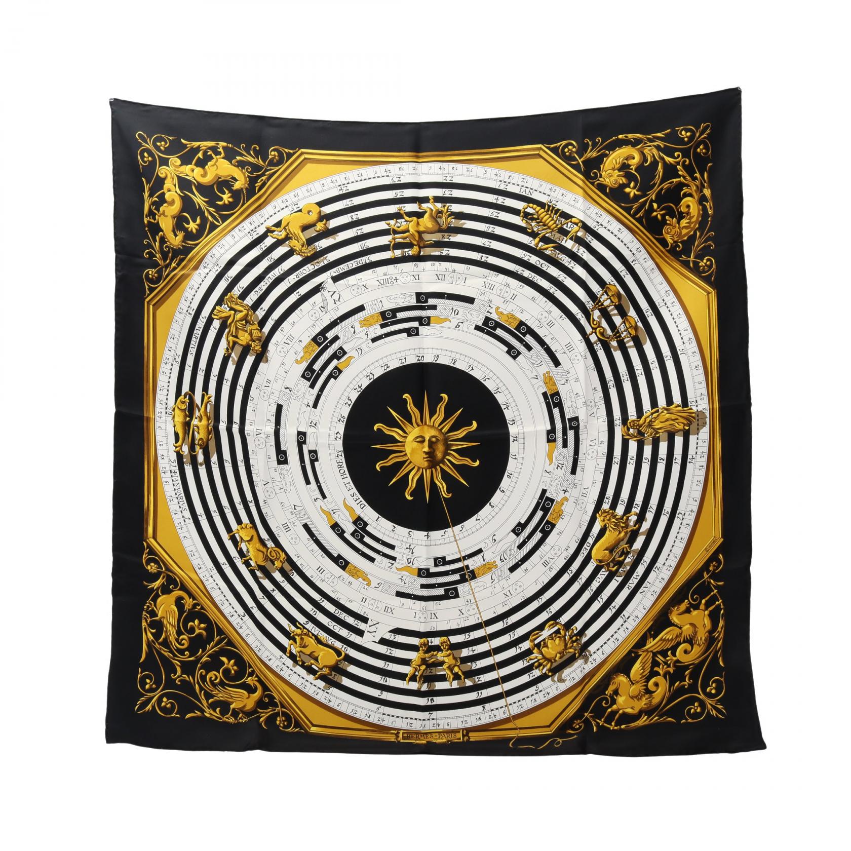 楽天市場】エルメス カレ90 占星術 DIES ET HORE スカーフ ゴールド