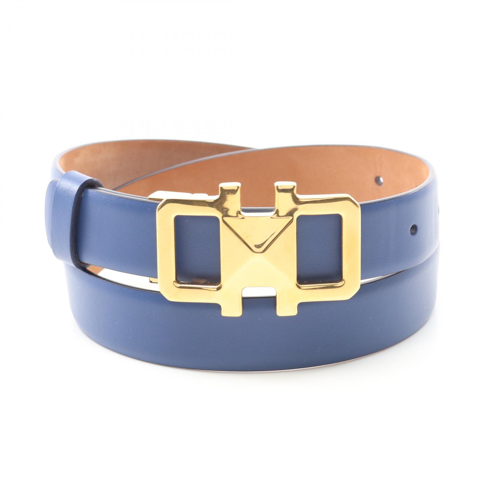 ≪5％OFFクーポン対象＆まとめ買い10%OFF≫サルヴァトーレフェラガモ Salvatore Ferragamo ベルト 衣料品 レザー GP レディース ゴールド系 / ブルー系 【中古】
