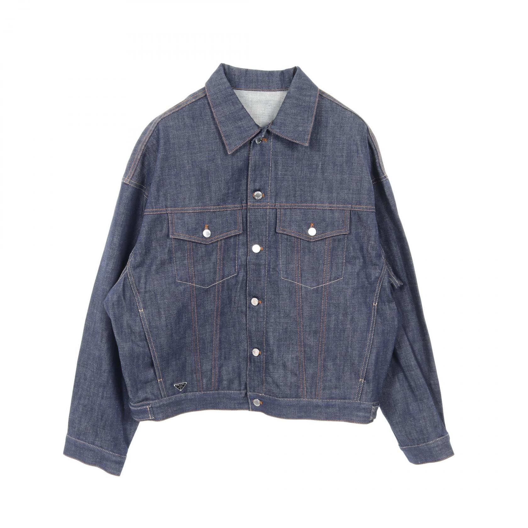 プラダ PRADA デニムジャケット 衣料品 アウター コットン メンズ ネイビー系 GEB257 【中古】 楽天市場】プラダ PRADA デニムジャケット 衣料品 アウター コットン