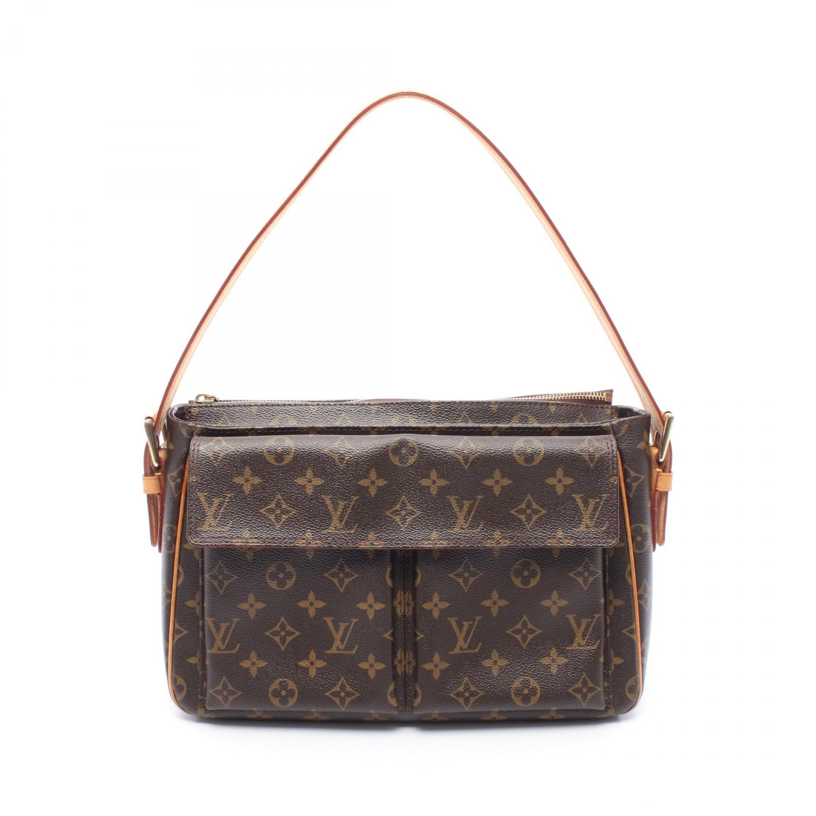 ルイ・ヴィトン LOUIS VUITTON ヴィバシテGM ショルダーバッグ バッグ PVCコーティングキャンバス レザー モノグラム レディース ブラウン系 M51163 【中古】｜BRANDOFF TOKYO