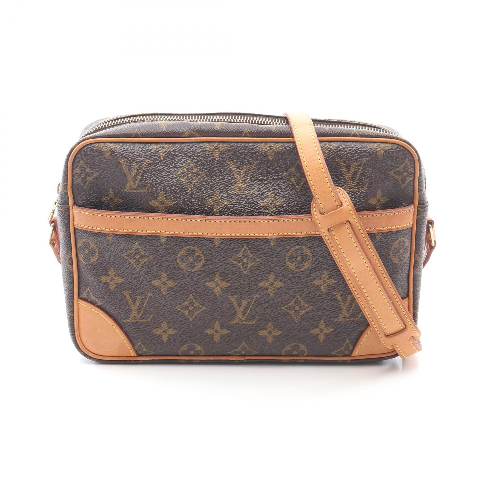 【5千円OFFクーポン対象】ルイ・ヴィトン LOUIS VUITTON トロカデロ27 モノグラム ショルダーバッグ バッグ PVCコーティングキャンバス レザー レディース ブラウン系 M51274 【中古】