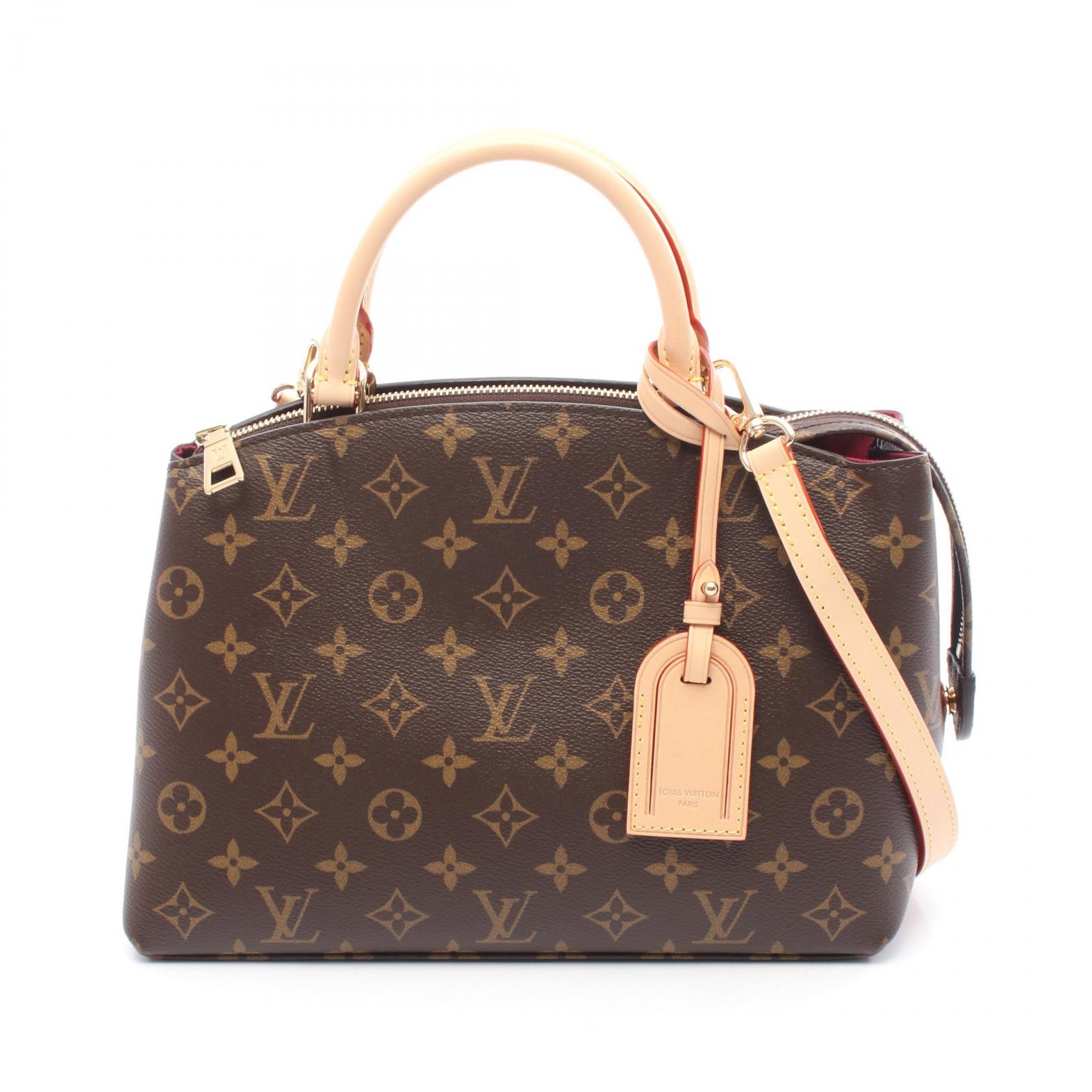 【ポイント5倍｜4/18 0:00～4/20 23:59】ルイ・ヴィトン LOUIS VUITTON プティ パレPM ハンドバッグ バッグ PVCコーティングキャンバス レザー モノグラム レディース ブラウン系 M45900 【中古】 220,500円