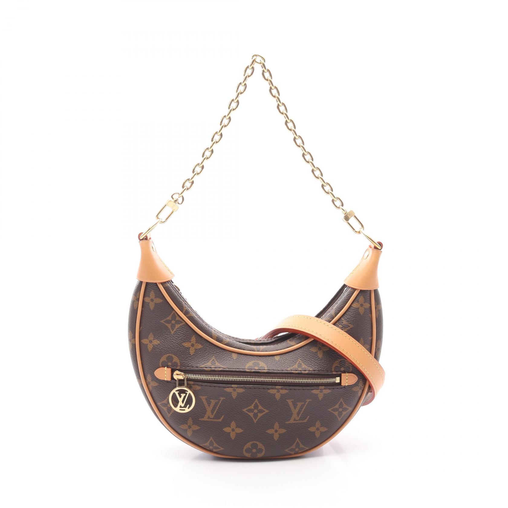 【ポイント5倍｜4/18 0:00～4/20 23:59】ルイ・ヴィトン LOUIS VUITTON ループ ショルダーバッグ バッグ PVCコーティングキャンバス レザー モノグラム レディース ブラウン系 M81098 【中古】
