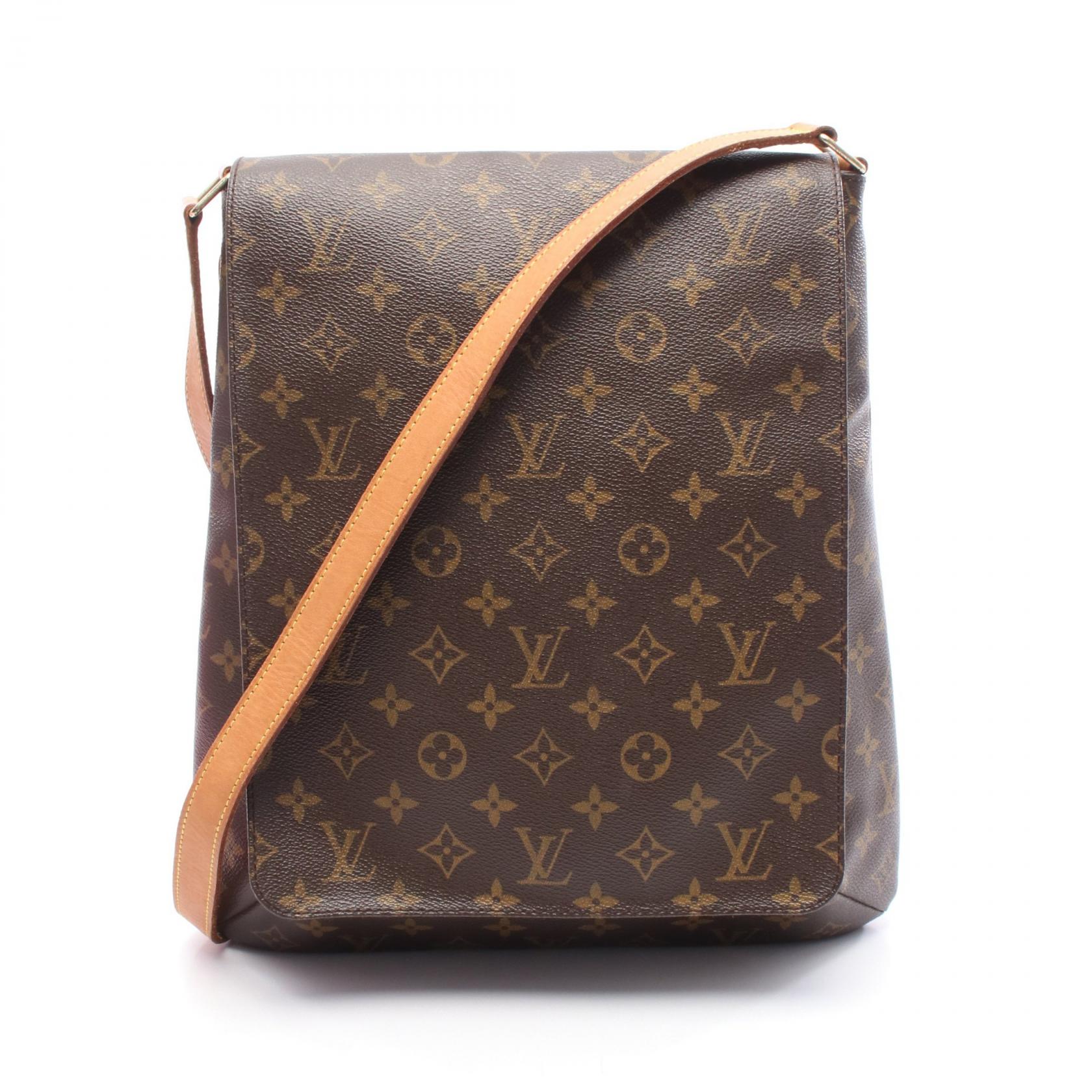 ≪5％OFFクーポン対象＆まとめ買い10%OFF≫ルイ・ヴィトン LOUIS VUITTON ミュゼット ショルダーバッグ バッグ PVCコーティングキャンバス レザー モノグラム レディース ブラウン系 M51256 【中古】