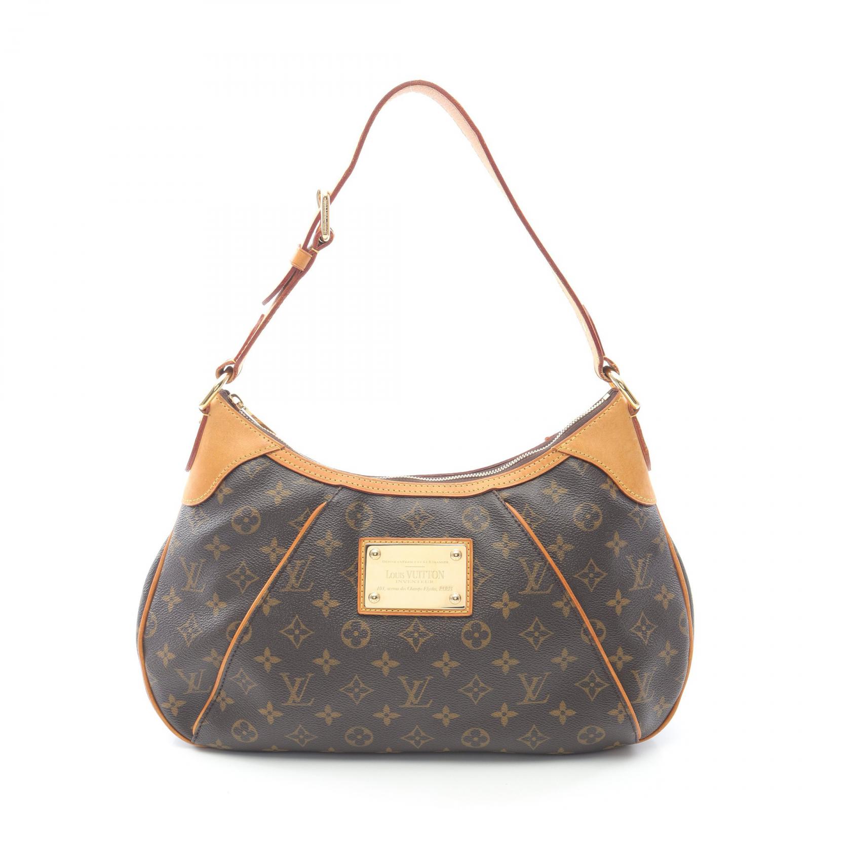 ルイ・ヴィトン LOUIS VUITTON テムズGM ショルダーバッグ バッグ PVCコーティングキャンバス レザー モノグラム レディース ブラウン系 M56383 【中古】
