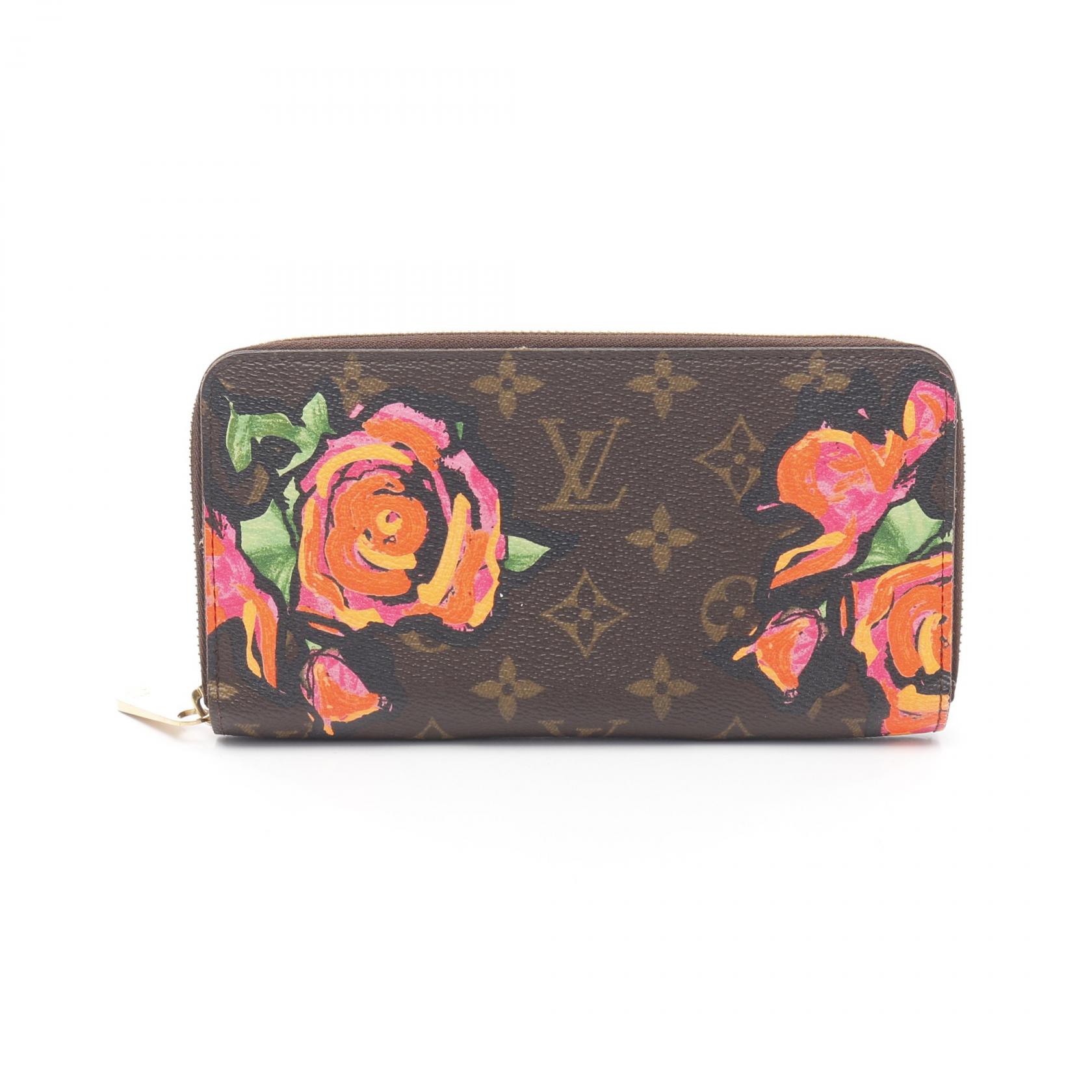 【ポイント5倍｜4/18 0:00～4/20 23:59】ルイ・ヴィトン LOUIS VUITTON ジッピーウォレット モノグラムローズ ラウンド長財布 財布 PVC レディース ブラウン系 / マルチカラー M93759 【中古】