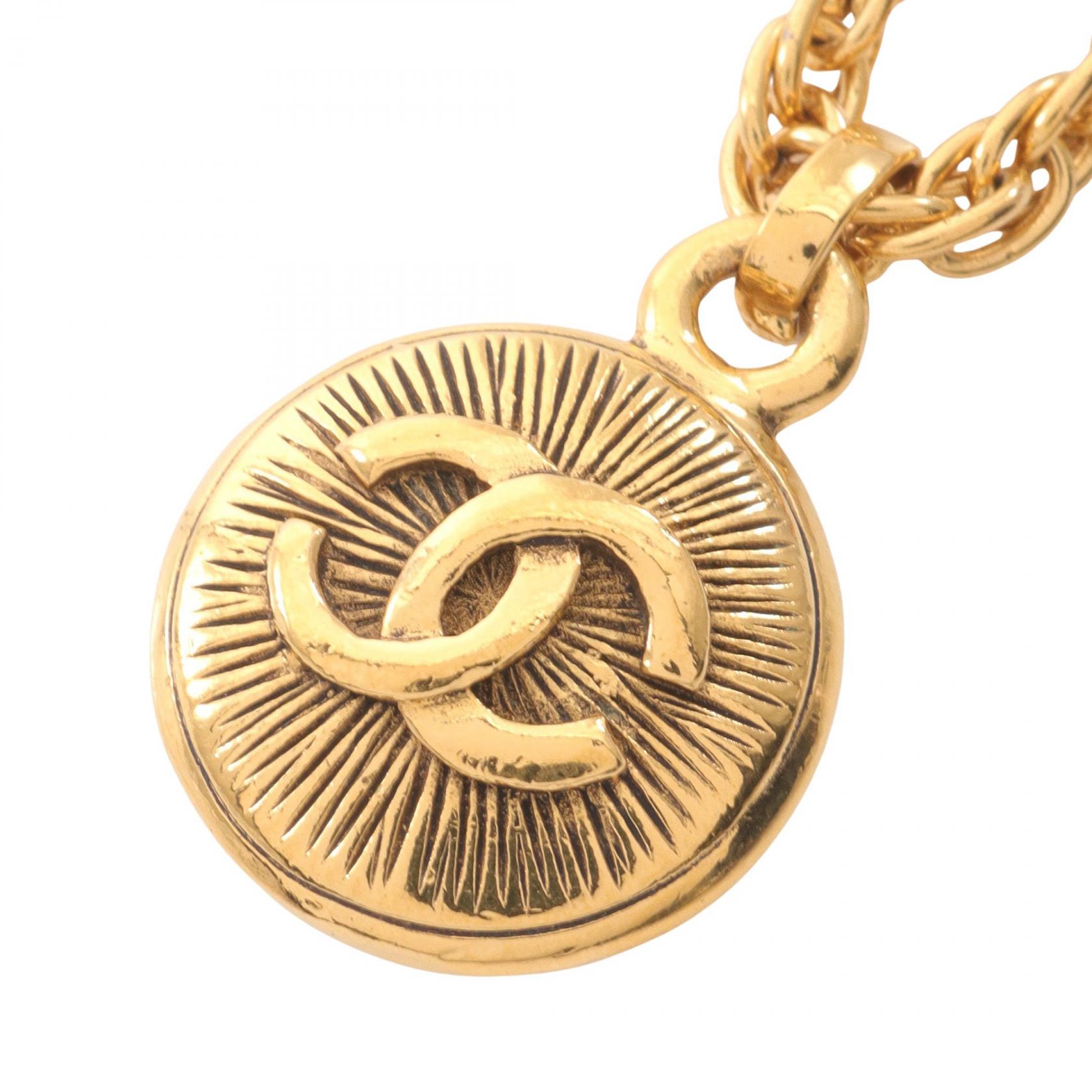 【ポイント5倍｜4/18 0:00～4/20 23:59】シャネル CHANEL ココマーク ネックレス ジュエリー GP（ゴールドメッキ） レディース ゴールド系 【中古】