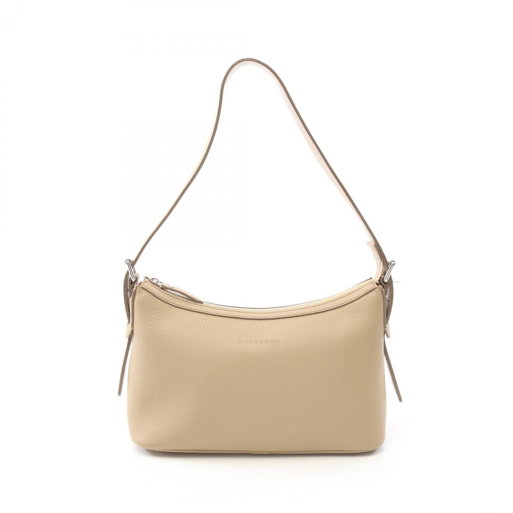≪5%OFFクーポン＆まとめ買い10% ～7/26 9:59〆≫バーバリー BURBERRY ショルダーバッグ バッグ レザー レディース ベージュ系 【中古】｜BRANDOFF TOKYO