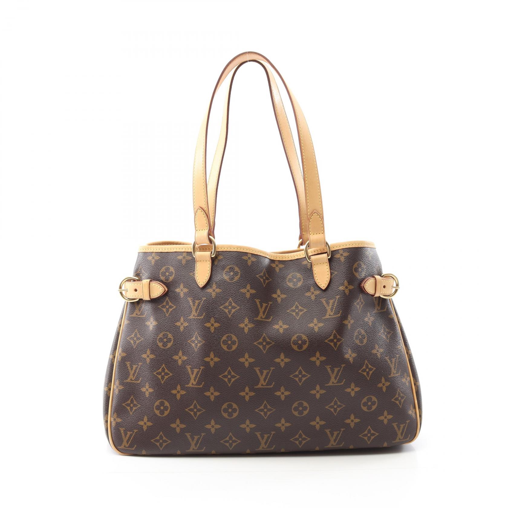ルイ・ヴィトン LOUIS VUITTON バティニョール オリゾンタル モノグラム ショルダーバッグ バッグ PVCコーティングキャンバス レザー レディース ブラウン系 M51154 【中古】
