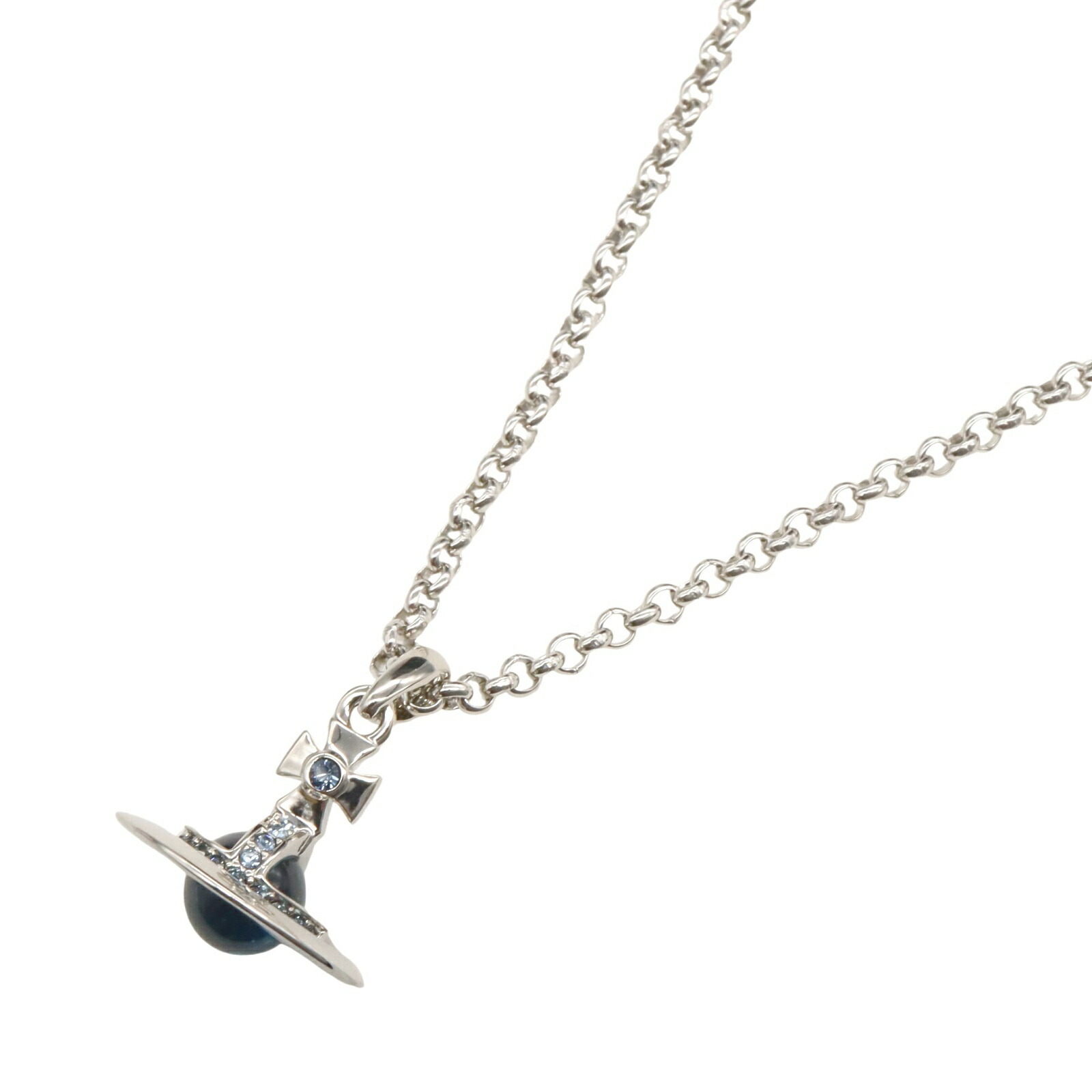 ヴィヴィアンウエストウッド Vivienne Westwood ネックレス ネックレス ジュエリー 真鍮 メンズ レディース シルバー系 / ブルー系 630203A1/02P581 【新品】