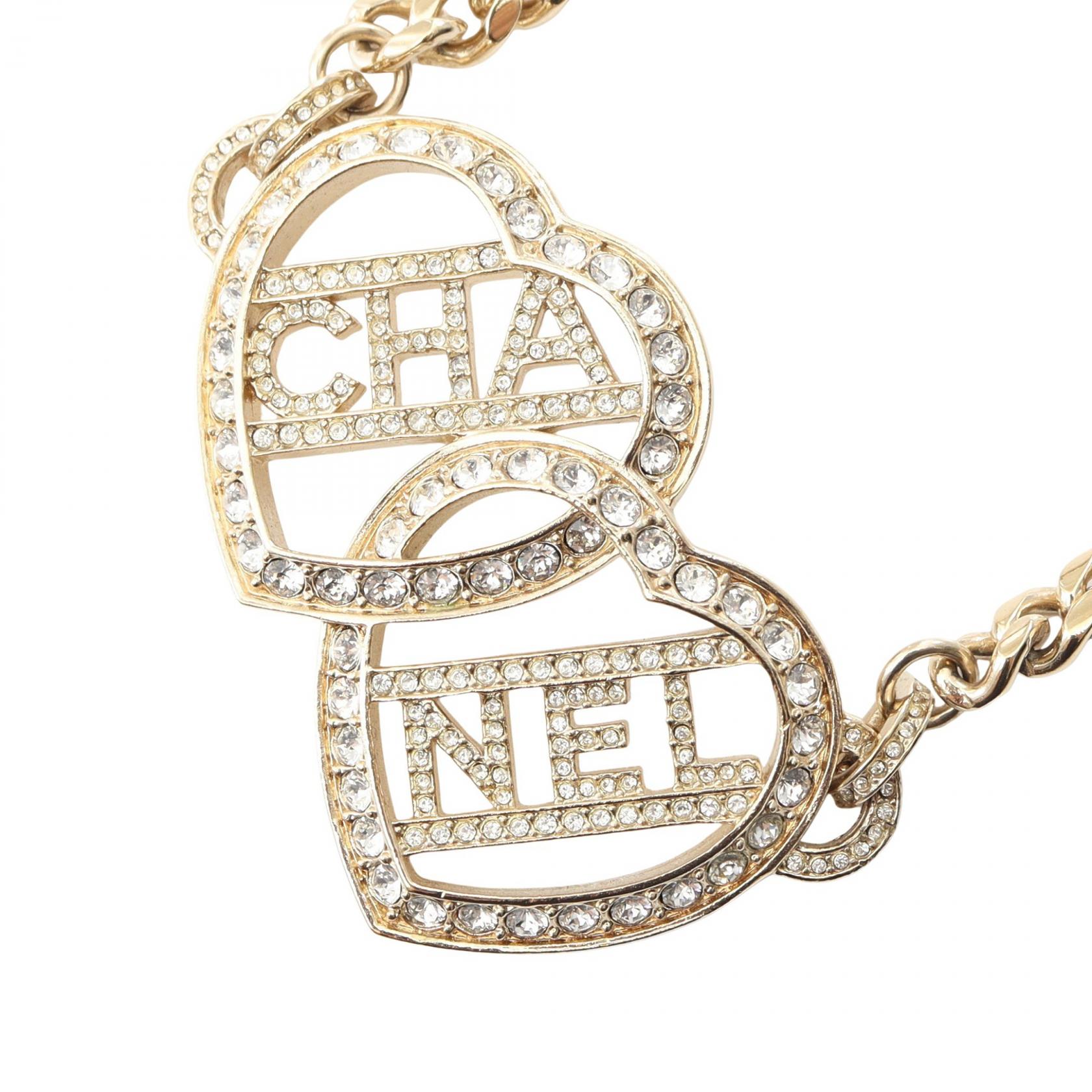 ≪5%OFFクーポン＆まとめ買い10% ～7/26 9:59〆≫シャネル CHANEL チョーカー アクセサリー GP（ゴールドメッキ） ラインストーン レディース ゴールド系 / クリア系 【中古】｜BRANDOFF TOKYO