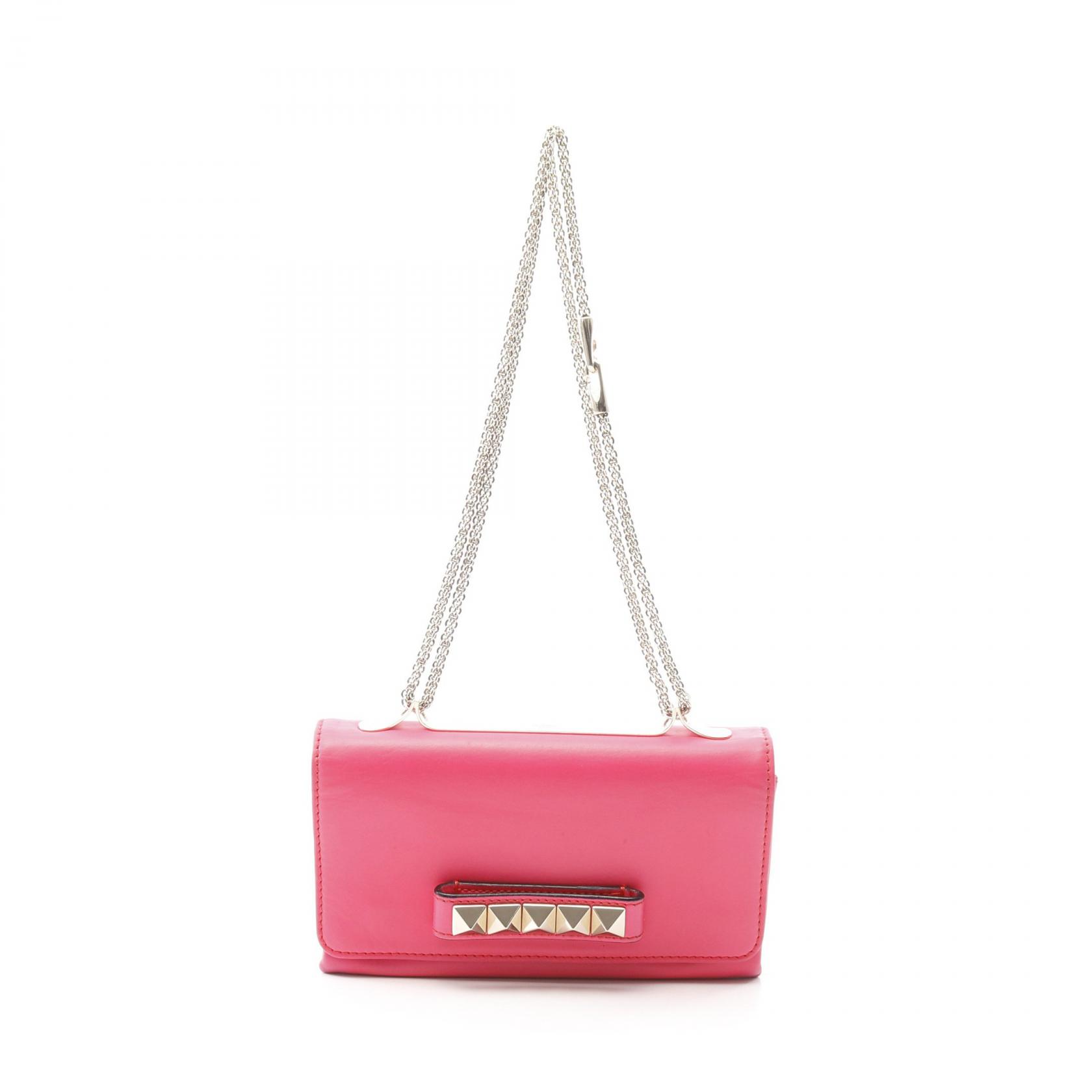 【ポイント5倍｜4/18 0:00～4/20 23:59】ヴァレンチノ Valentino ショルダーバッグ バッグ レザー レディース ピンク系 【中古】
