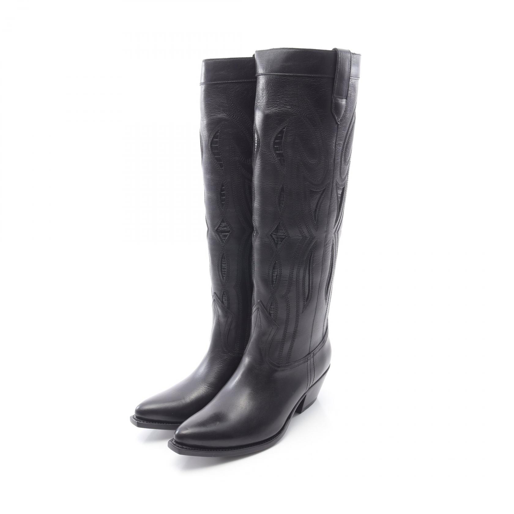 楽天市場】CELINE【セリーヌ】 フィービー 黒 レザー ロングブーツ36