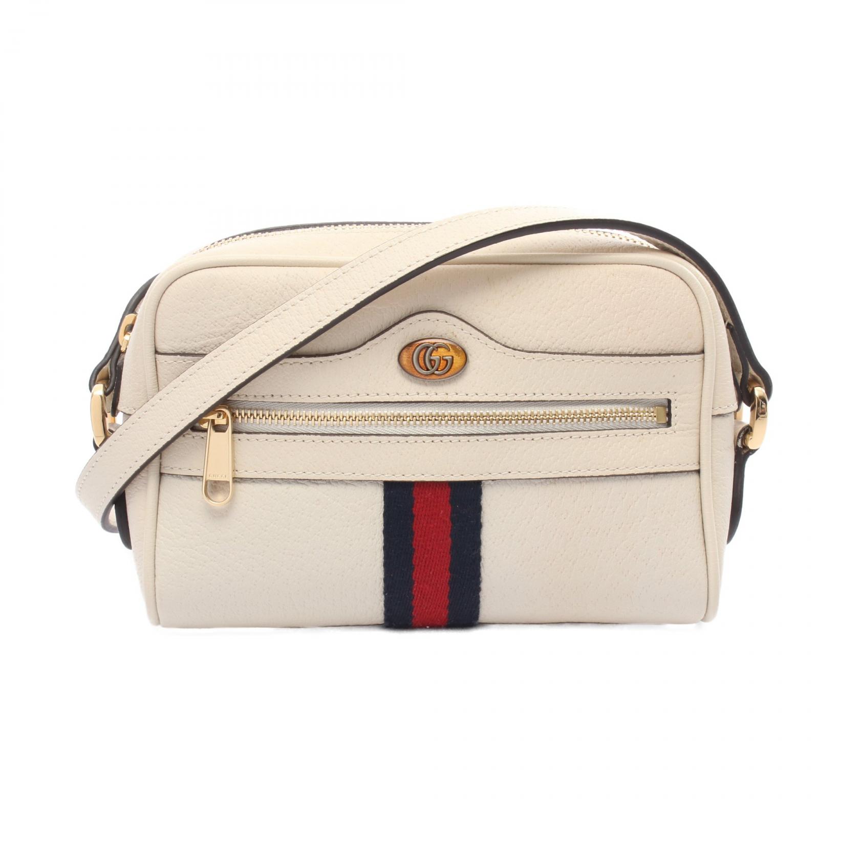 ≪5％OFFクーポン対象＆まとめ買い10%OFF≫グッチ GUCCI オフィディア ショルダーバッグ バッグ レザー レディース アイボリー系 / マルチカラー 517350 【中古】