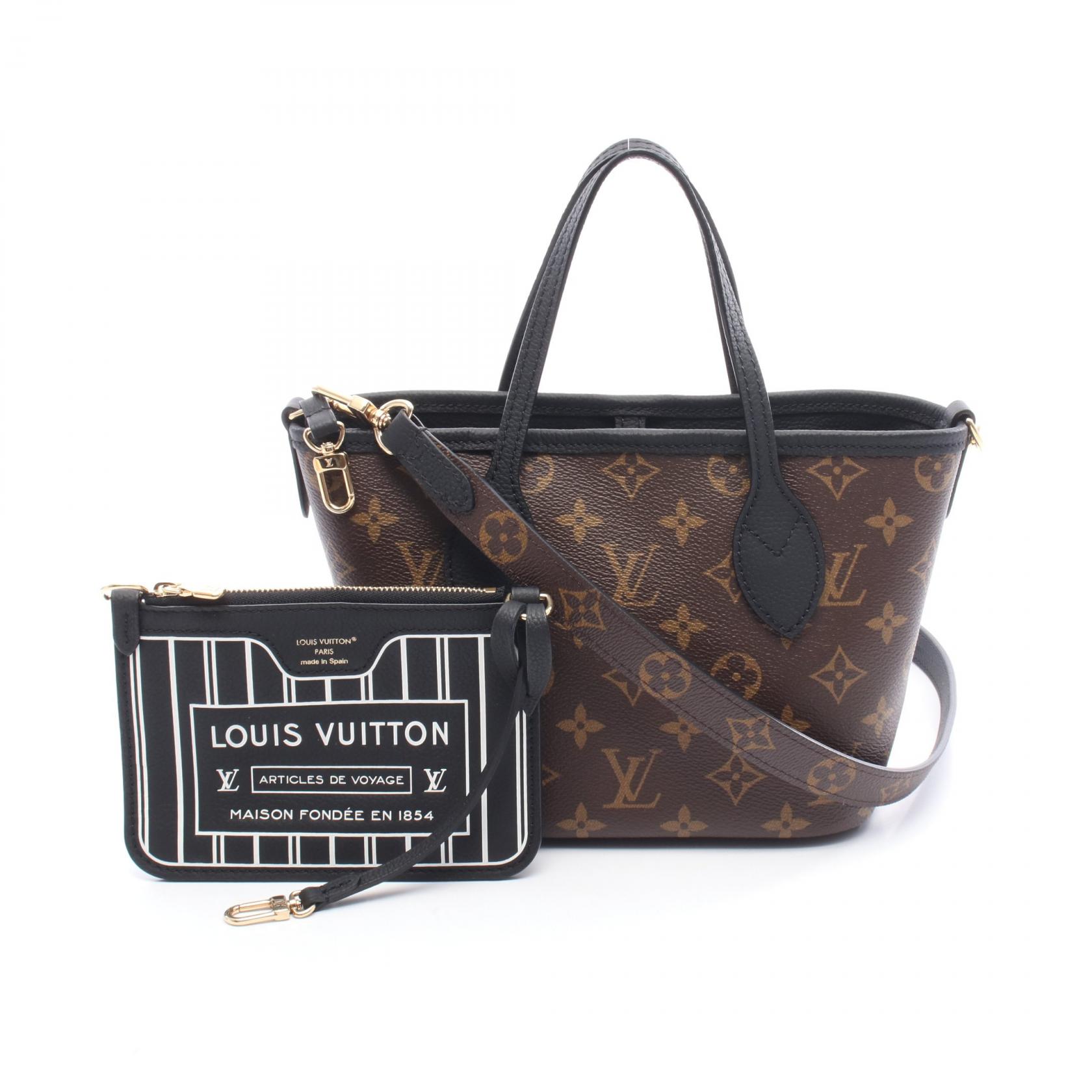 ≪5％OFFクーポン対象＆まとめ買い10%OFF≫ルイ・ヴィトン LOUIS VUITTON ネヴァーフル インサイドアウトBB トートバッグ バッグ PVCコーティングキャンバス レザー モノグラム レディース ブラウン系 / ブラック系 M12099 【中古】