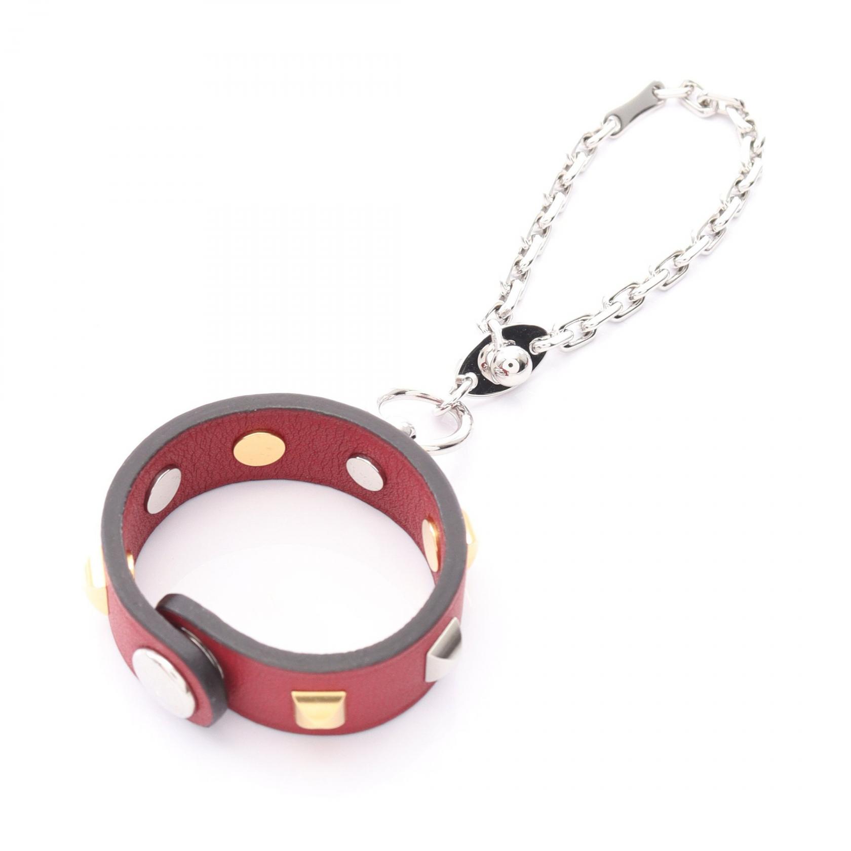 ≪5％OFFクーポン対象＆まとめ買い10%OFF≫エルメス HERMES リヴァル グローブホルダー アクセサリー レザー レディース ボルドー系 【中古】