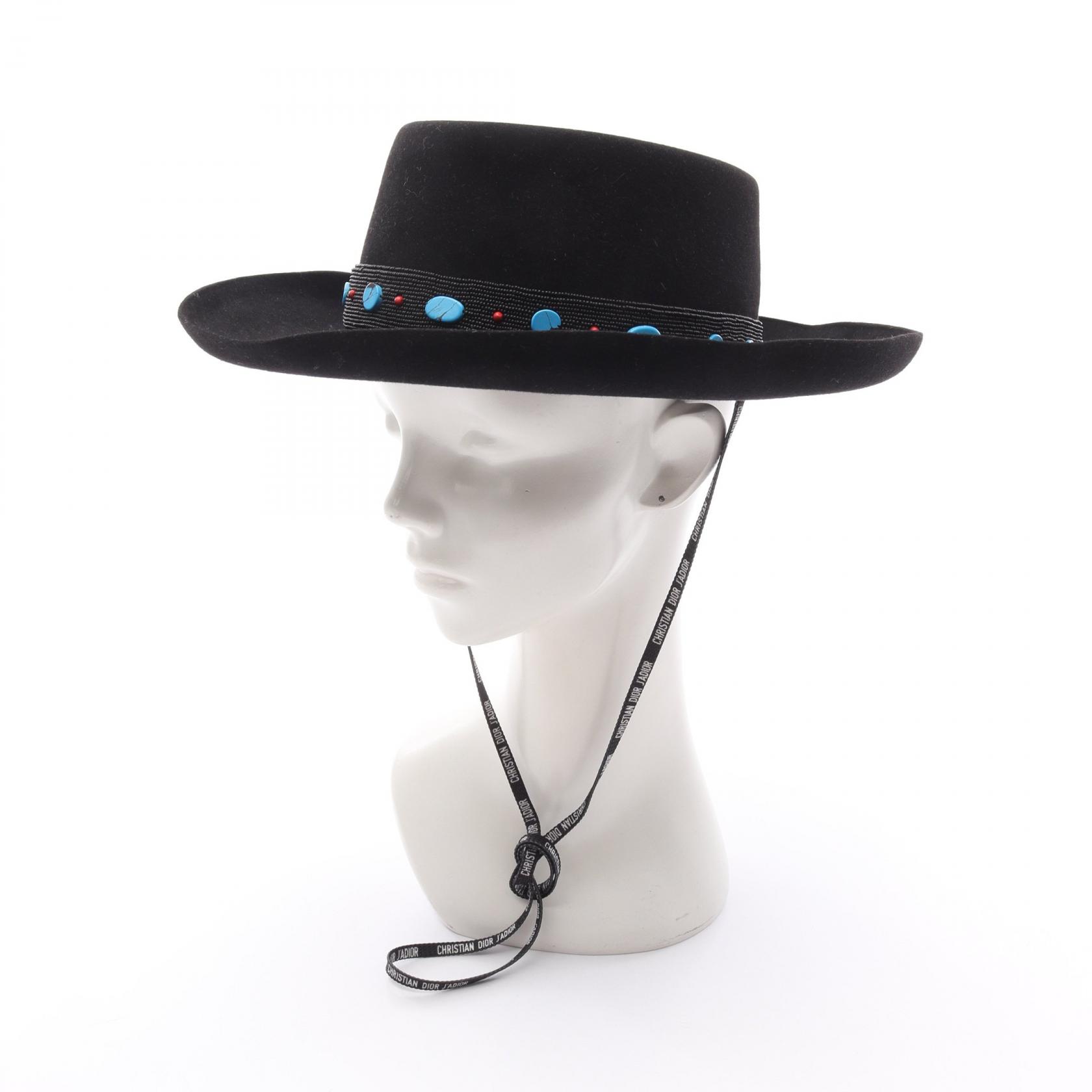 【ポイント5倍|4/18 0:00~4/20 23:59】ディオール Dior ハット 帽子 ラビット レディース ブラック系 84WLD952G10090058 【中古】
