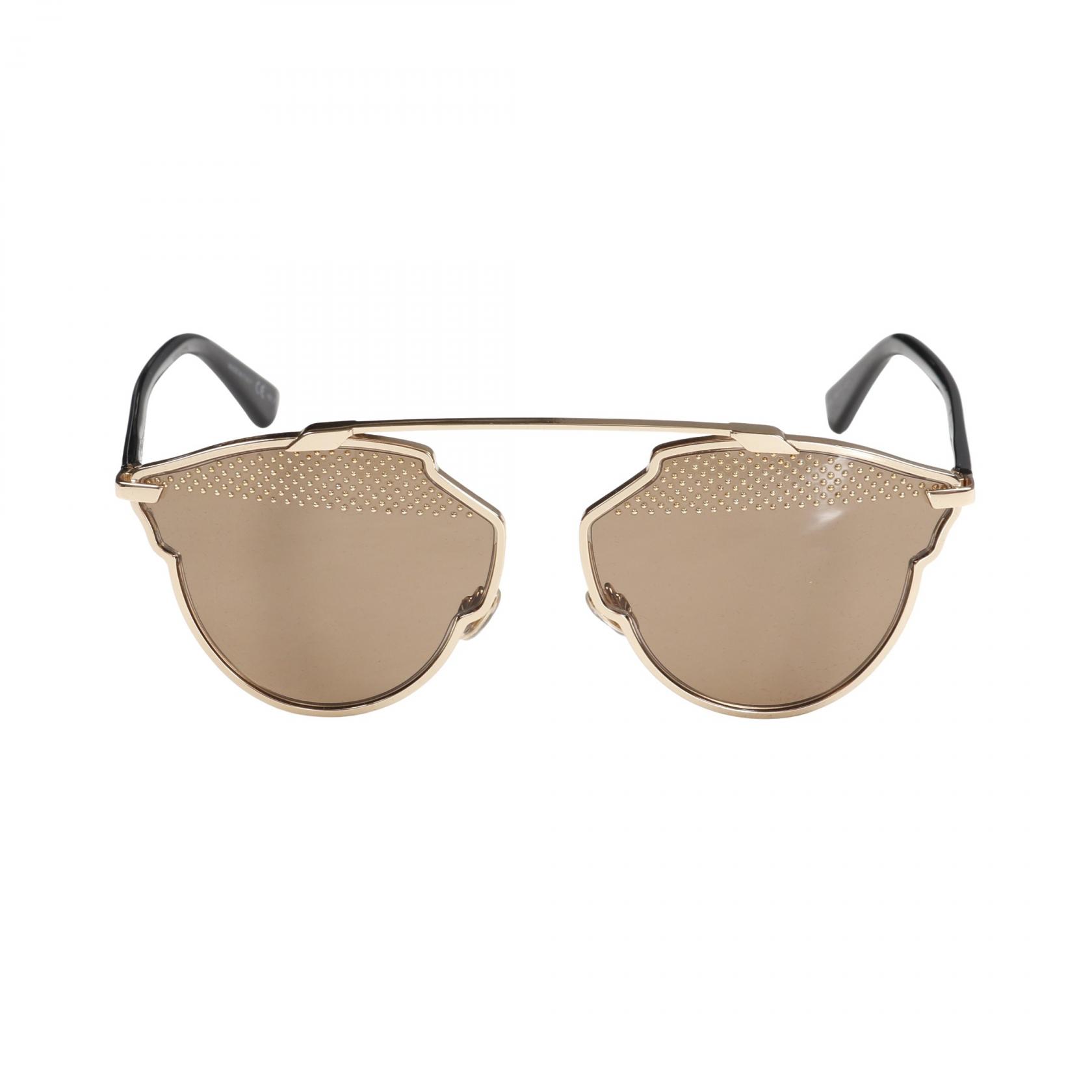 ディオール Dior SoRealS サングラス 衣料品 GP / プラスチック レディース ゴールド系 / ブラック系 DIORSOREALRHL5V 【中古】