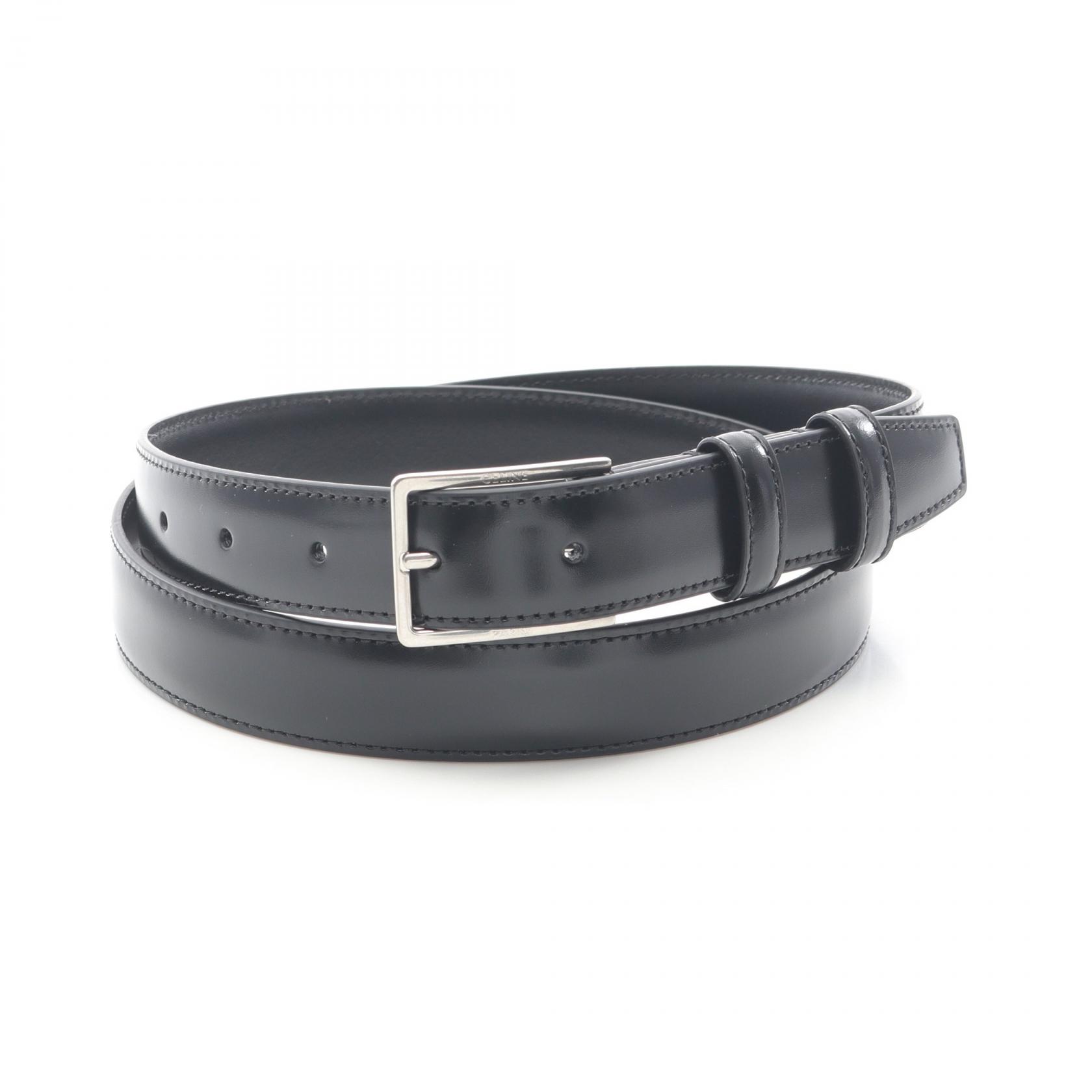 【ポイント5倍｜4/18 0:00～4/20 23:59】セリーヌ CELINE BC-17 25MM ベルト 衣料品 レザー メンズ ブラック系 45BMH3A0138SI95 【新品】