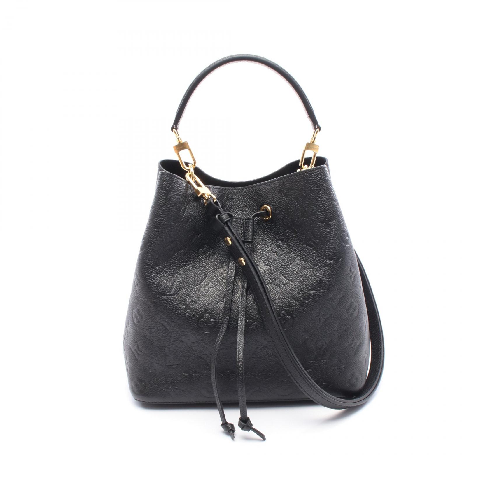 【ポイント5倍｜4/18 0:00～4/20 23:59】ルイ・ヴィトン LOUIS VUITTON ネオノエ ハンドバッグ バッグ レザー モノグラム・アンプラント レディース ブラック系 M45256 【中古】 215,500円