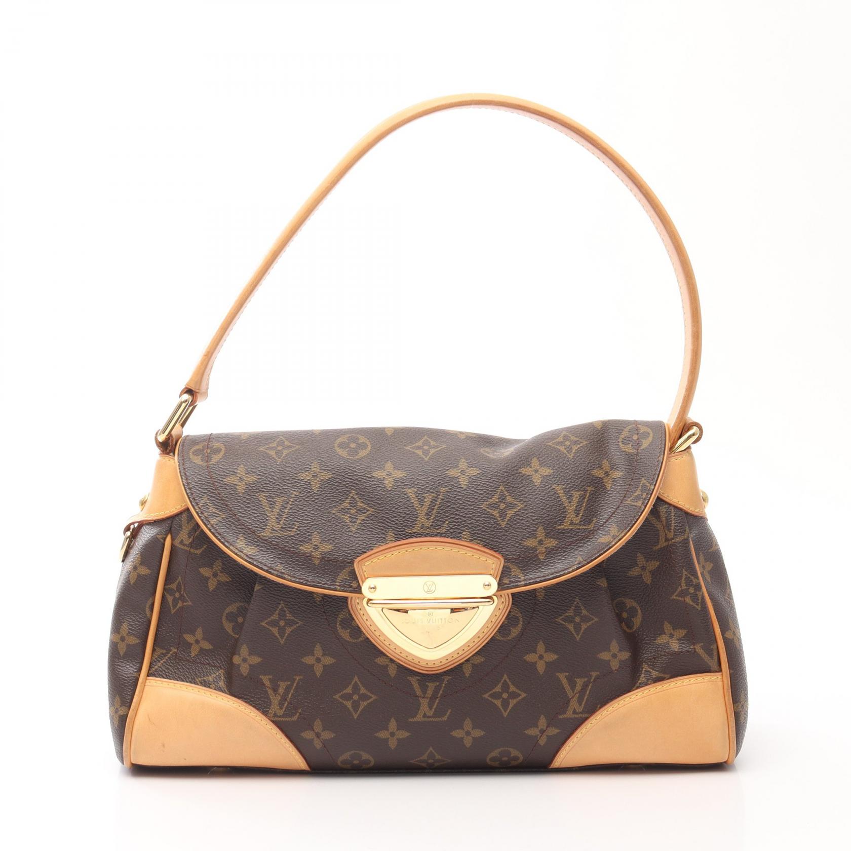 【ポイント5倍｜4/18 0:00～4/20 23:59】ルイ・ヴィトン LOUIS VUITTON ビバリーMM ショルダーバッグ バッグ PVCコーティングキャンバス レザー モノグラム レディース ブラウン系 M40121 【中古】
