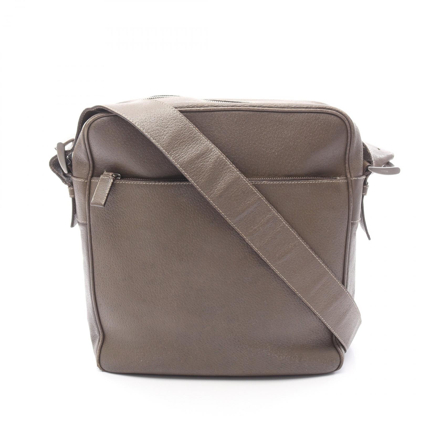 プラダ PRADA TESSUTO + VERNI ショルダーバッグ バッグ レザー レディース ブラウン系 【中古】｜BRANDOFF TOKYO