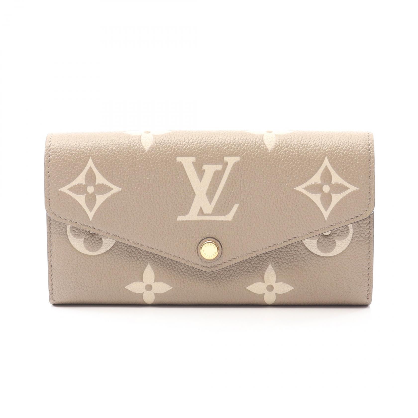 モィミア。✨ルイヴィトン アンプラント クレア ベージュ 二つ折り財布 ルイヴィトン 二つ折り財布 モノグラム・アンプラント