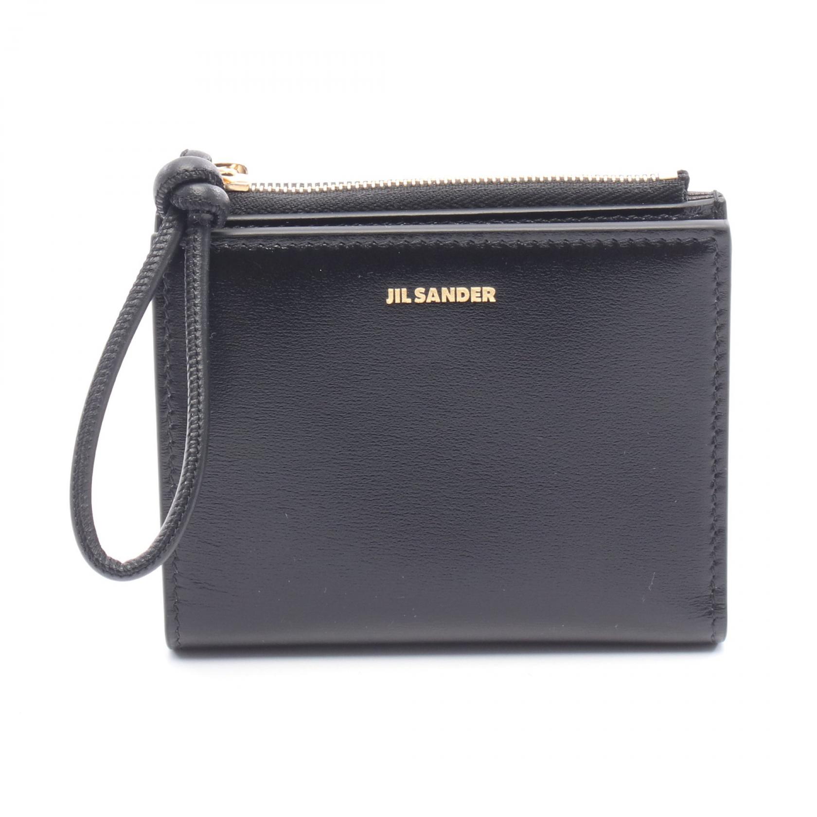 【jilsander】ブラック　二つ折り財布 JIL SANDER ジルサンダー 2つ折り財布 小銭入れ付き/コンパクト