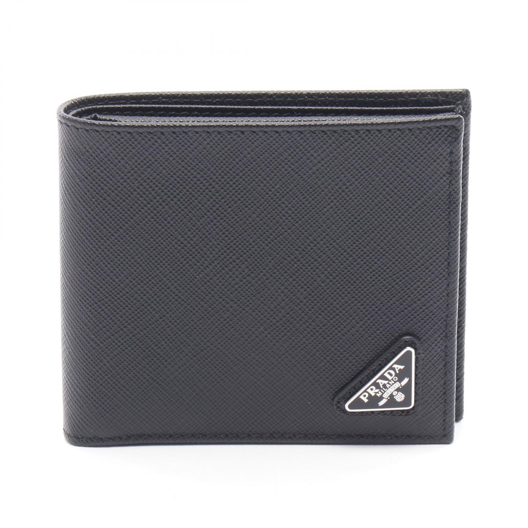 PRADA サフィアーノレザー 二つ折り財布 プラダ 二つ折り財布 財布 レディース サフィアーノ メタル フォーコ