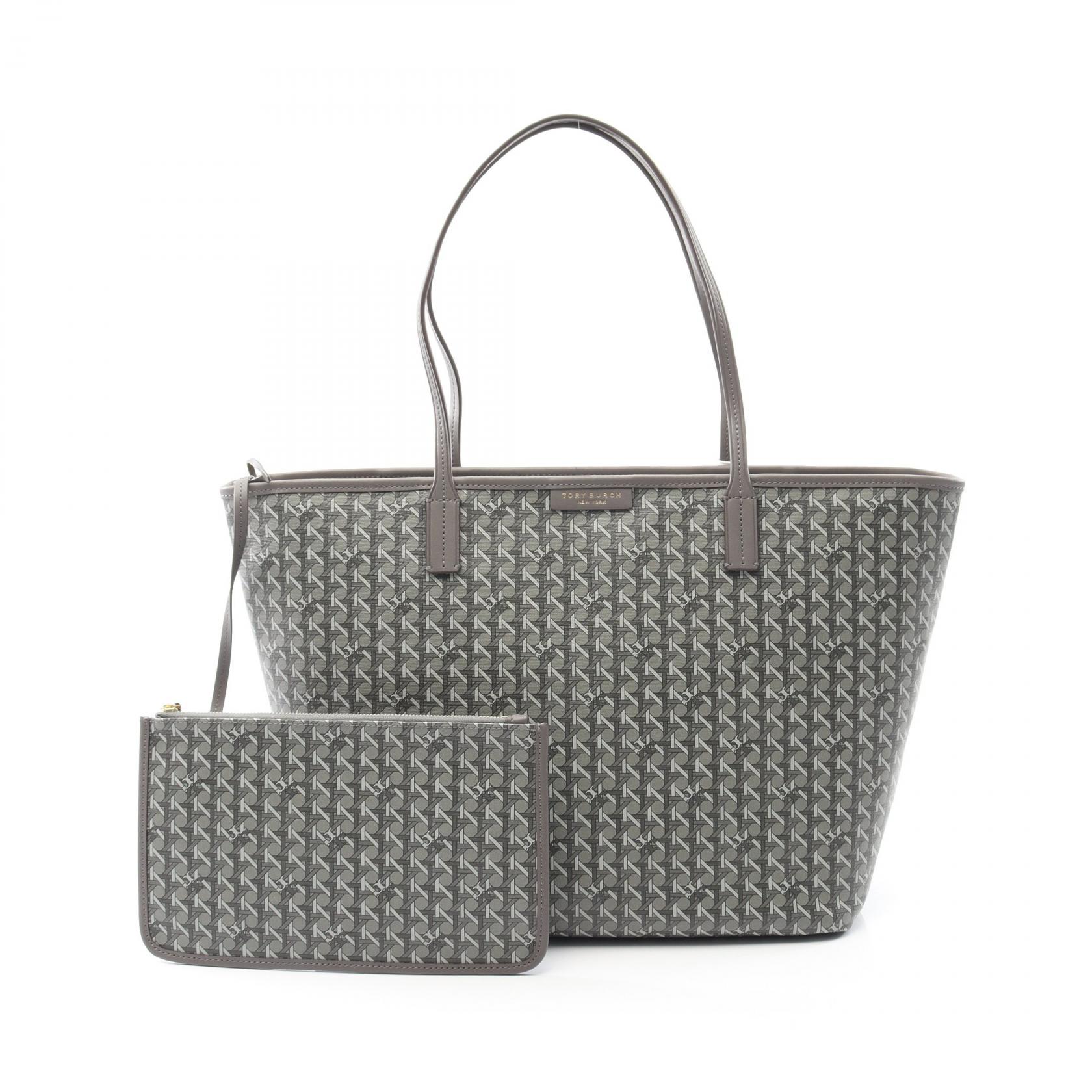 トリーバーチ Tory Burch エバーレディ ジップ トートバッグ バッグ PVCコーティングキャンバス レザー レディース グレー系 145634025 【新品】 29,380円