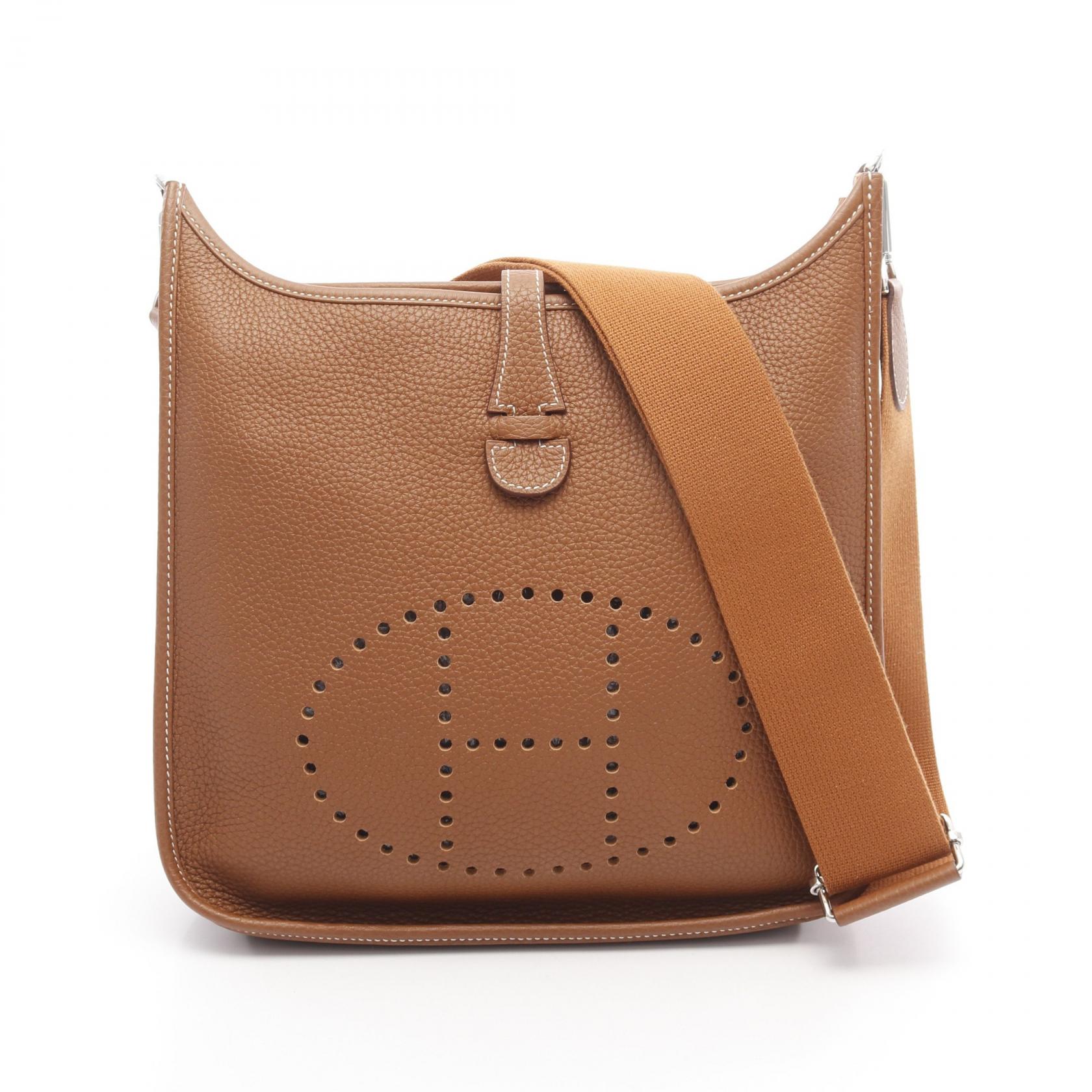 【ポイント5倍｜4/18 0:00～4/20 23:59】エルメス HERMES エヴリン 3 トロワ PM ゴールド ショルダーバッグ バッグ トリヨンクレマンス トリヨンクレマンス レディース ブラウン系 【中古】
