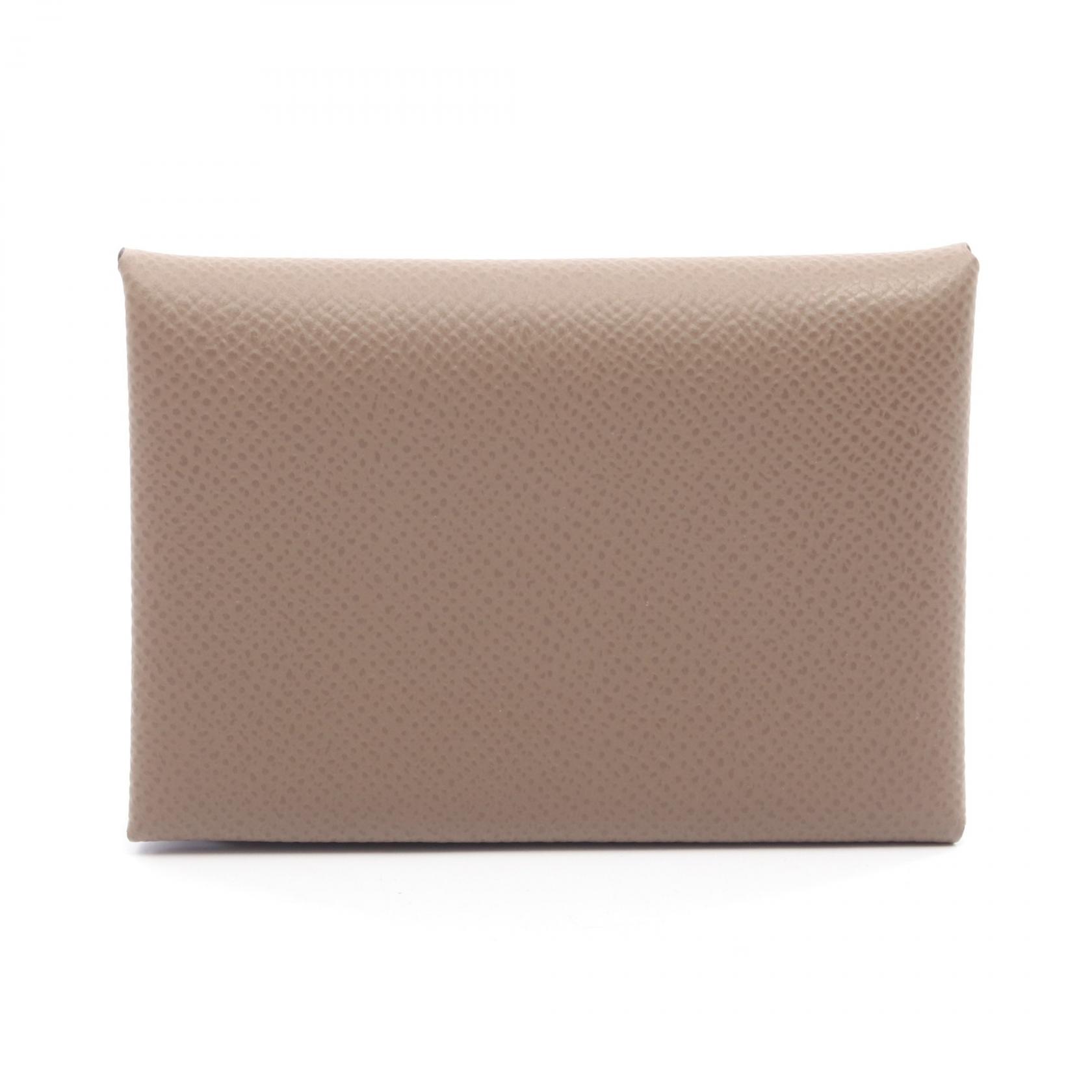 ≪5％OFFクーポン対象＆まとめ買い10%OFF≫エルメス HERMES カルヴィデュオ コインケース 財布 カーフ（牛革） ヴォーエプソン ヴォーエプソン レディース ブラウン系 【中古】 57,750円
