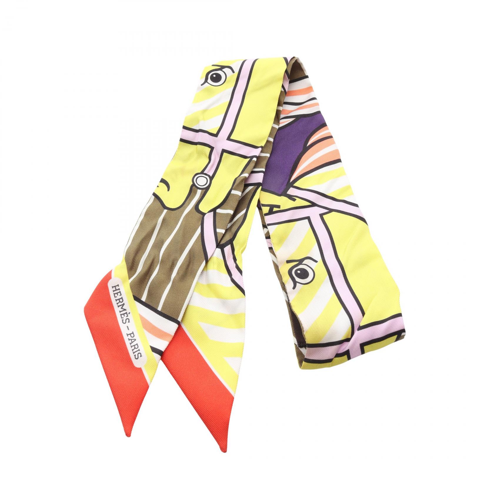 エルメス HERMES ツイリー QUADRIGE BAYADERE スカーフ 衣料品 シルク シルク レディース イエロー系 / マルチカラー 【中古】｜BRANDOFF TOKYO 13,024円