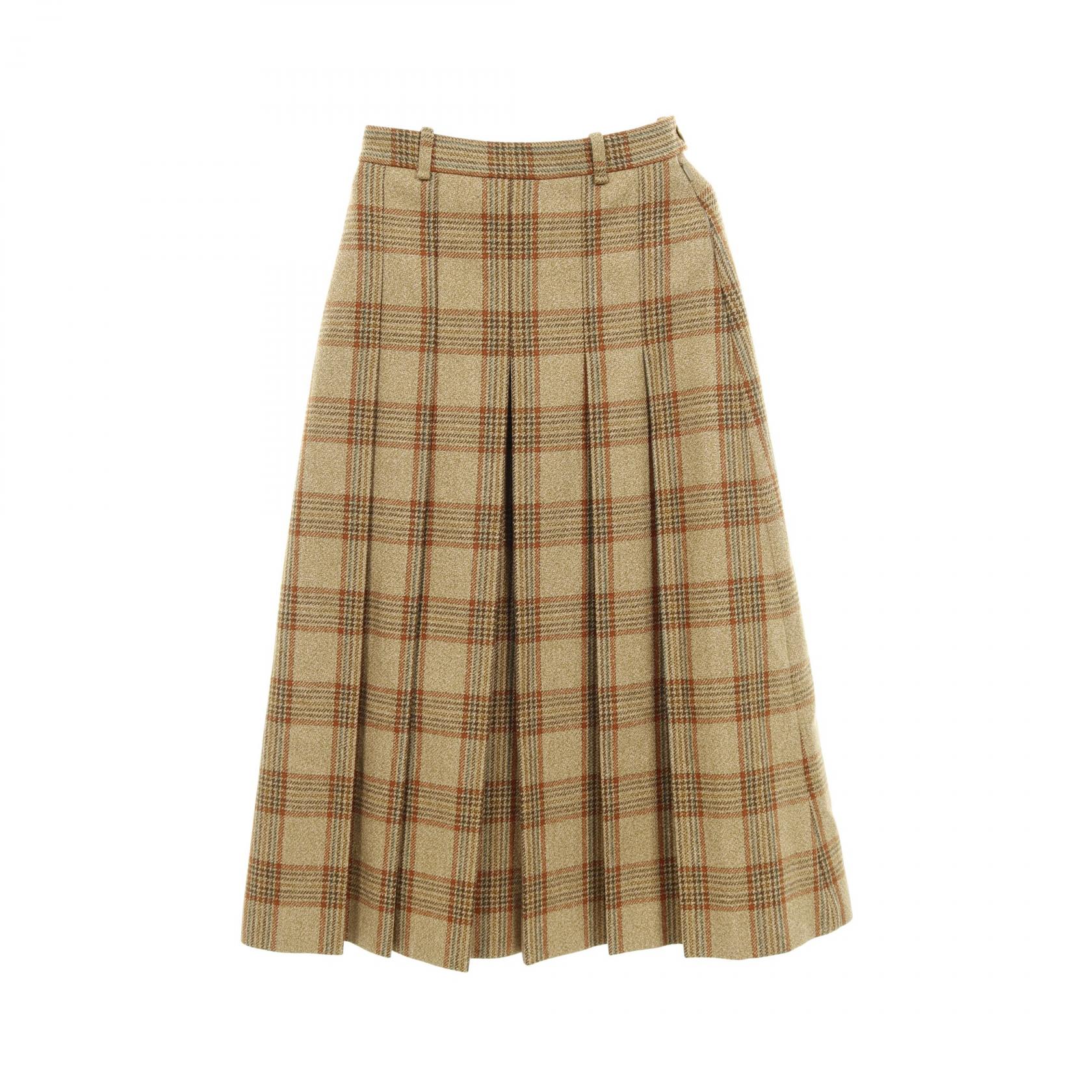 楽天市場】美品 グッチ インターロッキングロゴ 総柄 プリーツ ロング