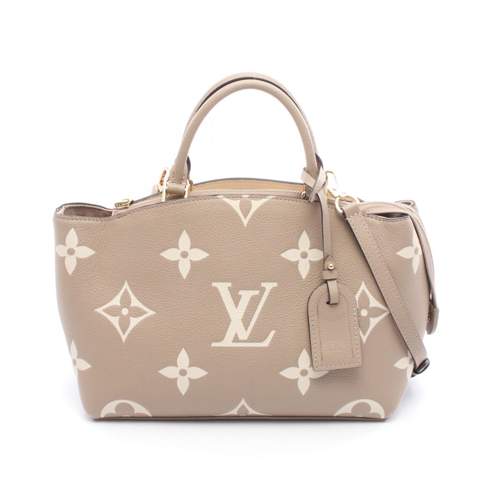 ルイ・ヴィトン LOUIS VUITTON プティ パレPM ハンドバッグ バッグ レザー モノグラム・アンプラント レディース ベージュ系 M58914 【中古】