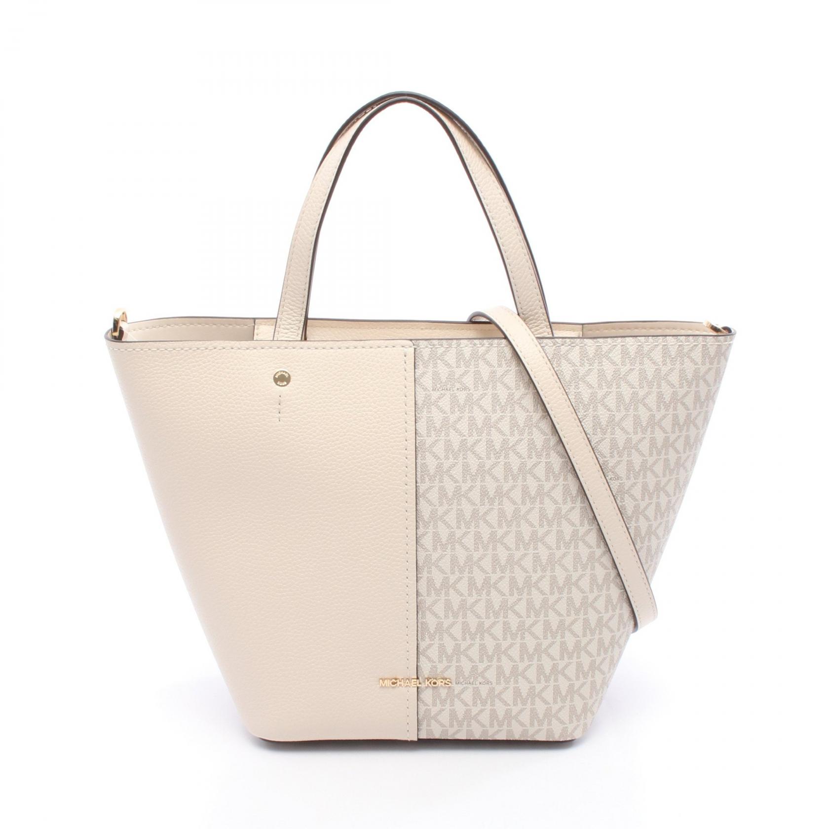 マイケルコース Michael Kors FLORA フローラ ラージ トートバッグ バッグ レザー PVCコーティングキャンバス レディース ホワイト系 / グレー系 30T5GFFT2B132 【新品】