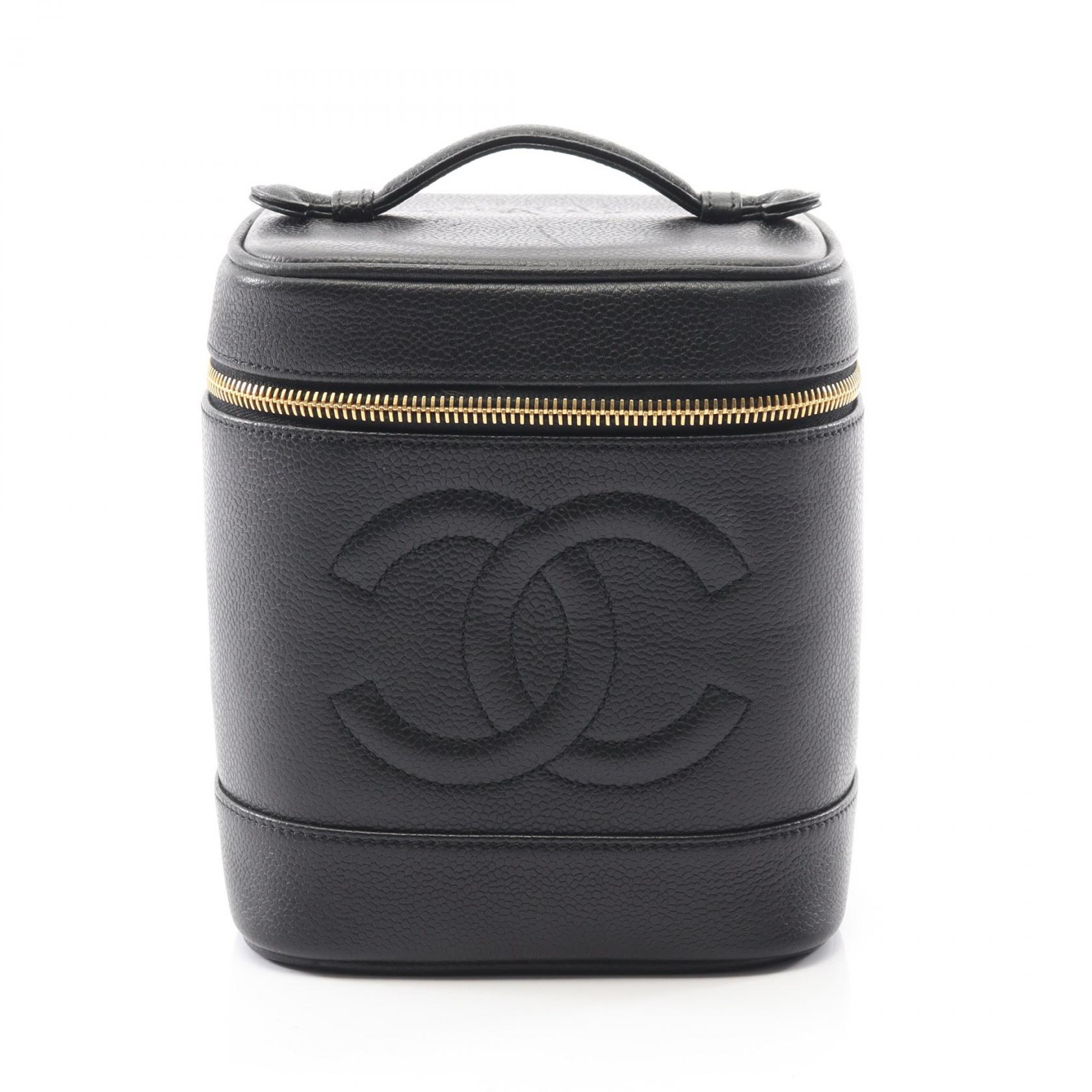 シャネル CHANEL ココマーク ハンドバッグ バッグ レザー カーフ（牛革） レディース ブラック系 A01998 【中古】