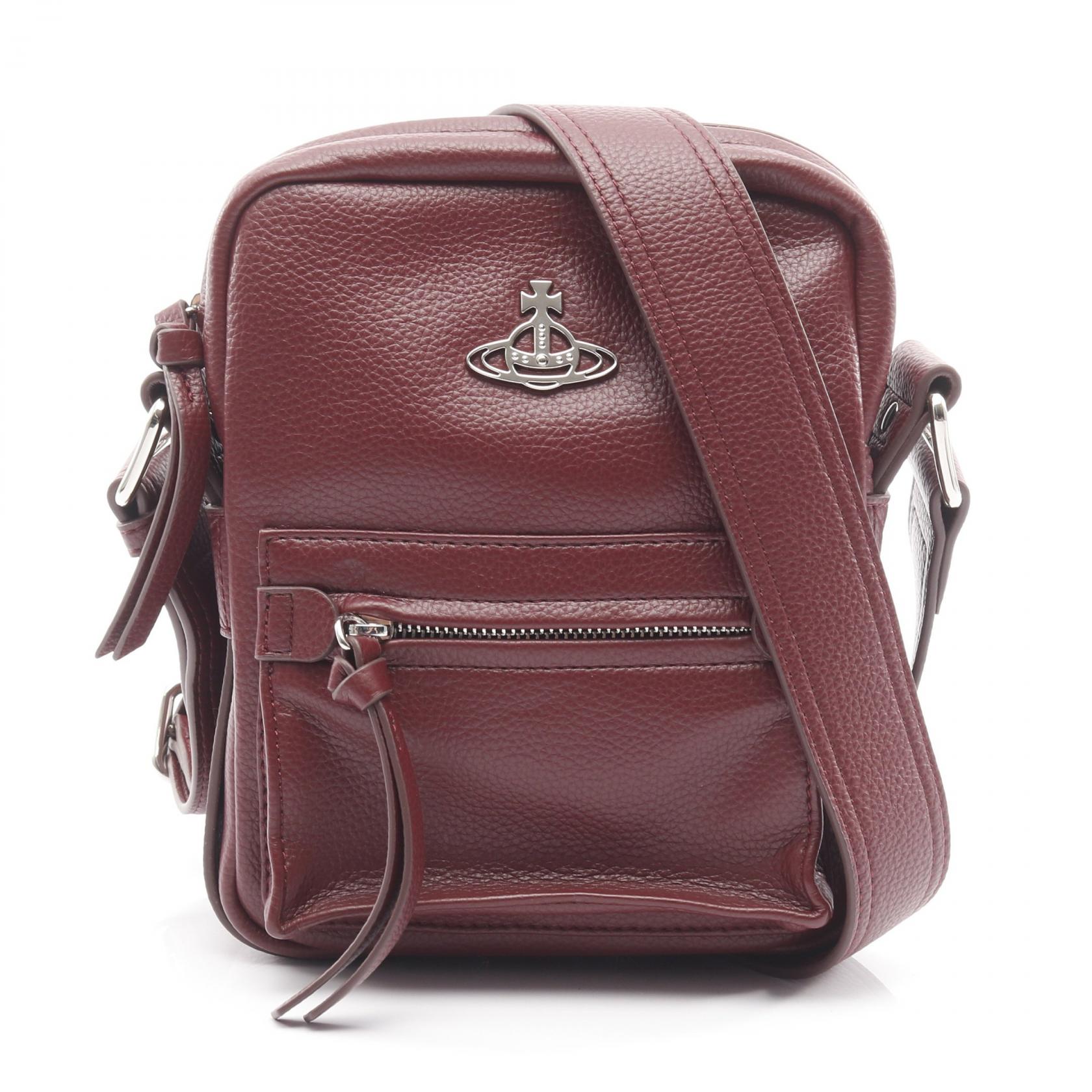 ヴィヴィアンウエストウッド Vivienne Westwood JACKSON SMALL SATCHEL CROSSBODY ショルダーバッグ バッグ フェイクレザー レディース ボルドー系 S4803000BUS000D003 【中古】
