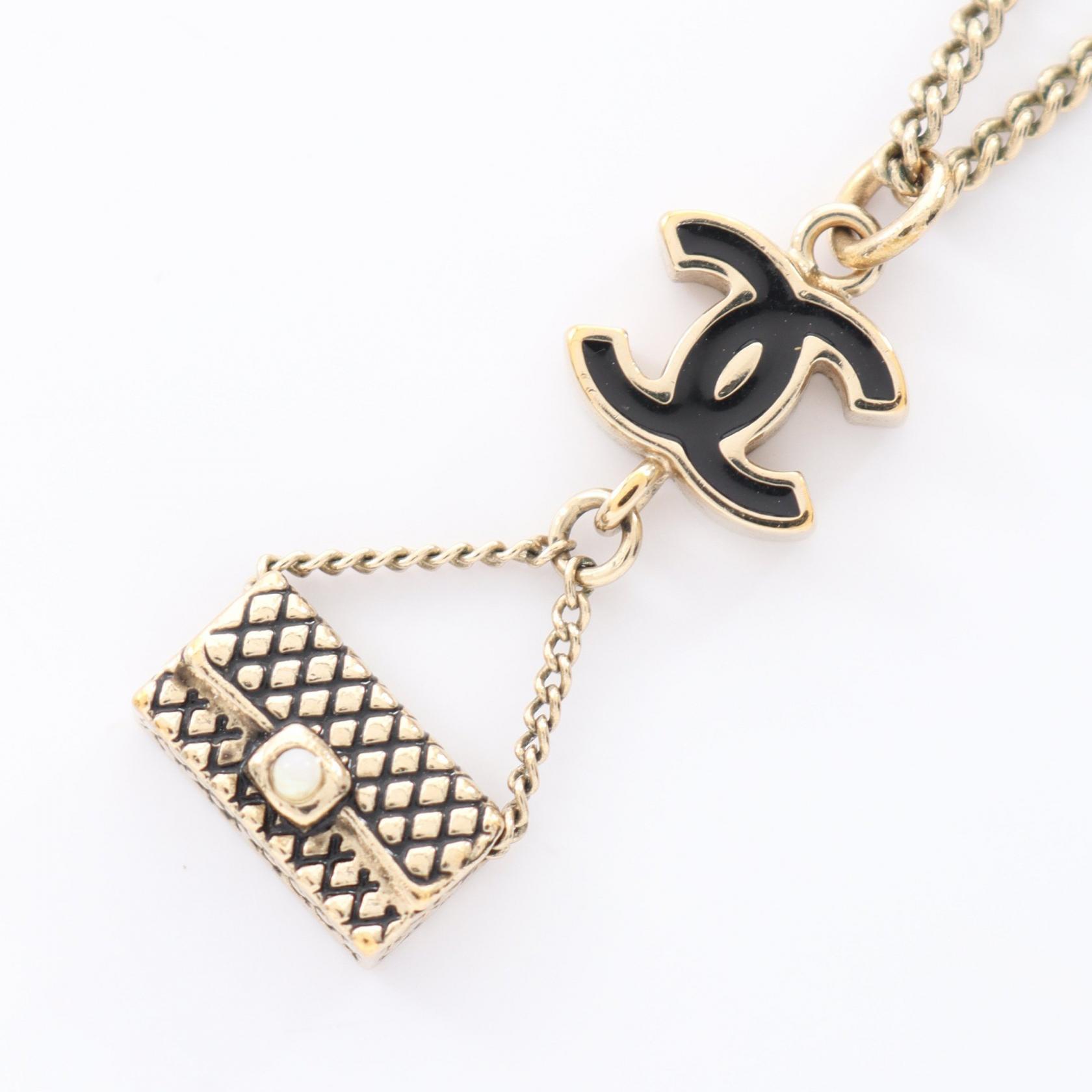 ≪5%OFFクーポン&まとめ買い10% ~7/26 9:59〆≫シャネル CHANEL ココマーク マトラッセ ネックレス ジュエリー GP(ゴールドメッキ) レディース ゴールド系 / ブラック系 【中古】|BRANDOFF TOKYO