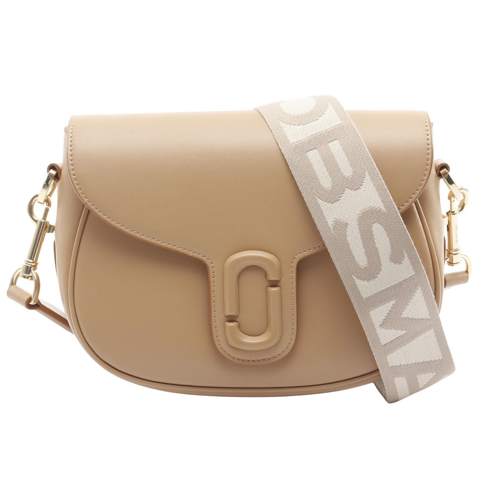 【ポイント5倍|4/18 0:00~4/20 23:59】マークジェイコブス MARC JACOBS THE J MARC SADDLE BAG ショルダーバッグ バッグ レザー レディース ベージュ系 【中古】