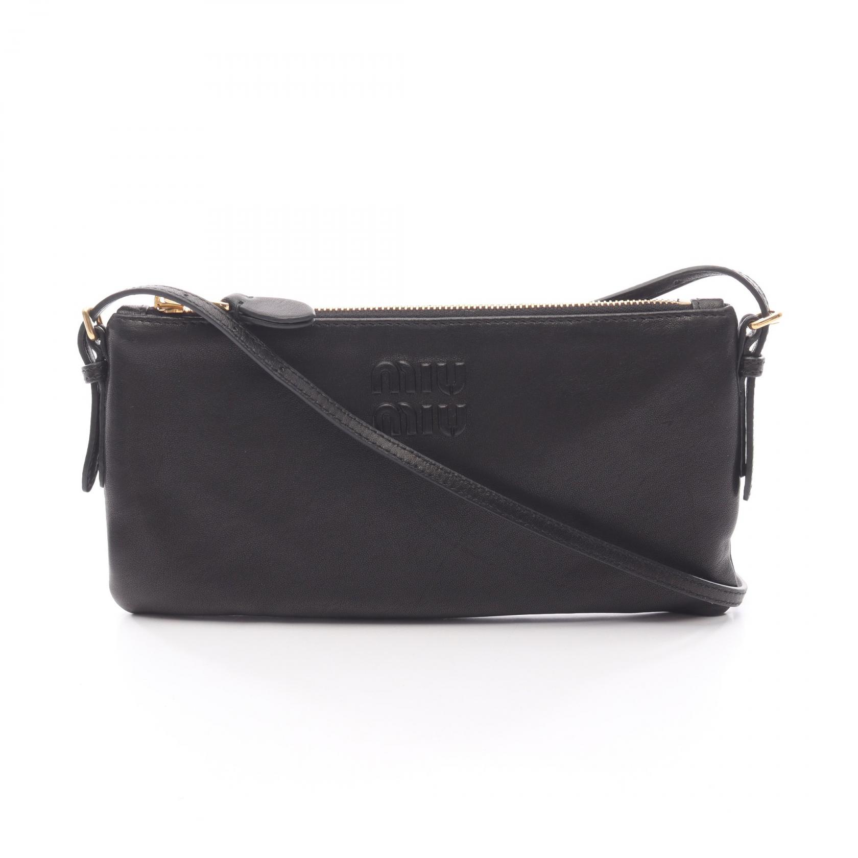ミュウ ミュウ Miu Miu ショルダーバッグ バッグ レザー レディース ブラック系 5NI007AEFXF0002 【新品】｜BRANDOFF TOKYO