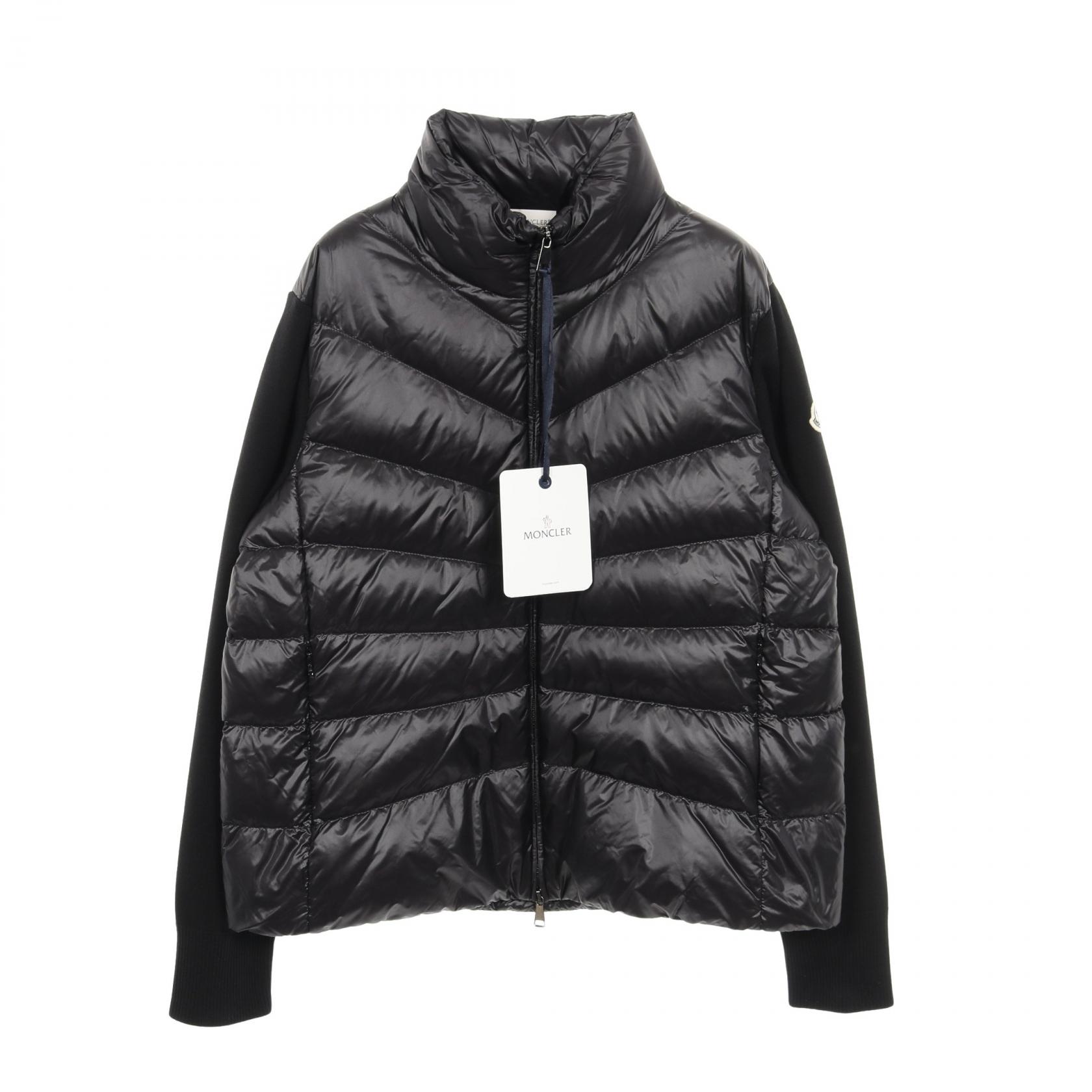 【ポイント5倍｜4/18 0:00～4/20 23:59】モンクレール MONCLER カーディガン ダウンジャケット 衣料品 アウター ナイロン ウール レディース ブラック系 9B00024M1131999L 【新品】