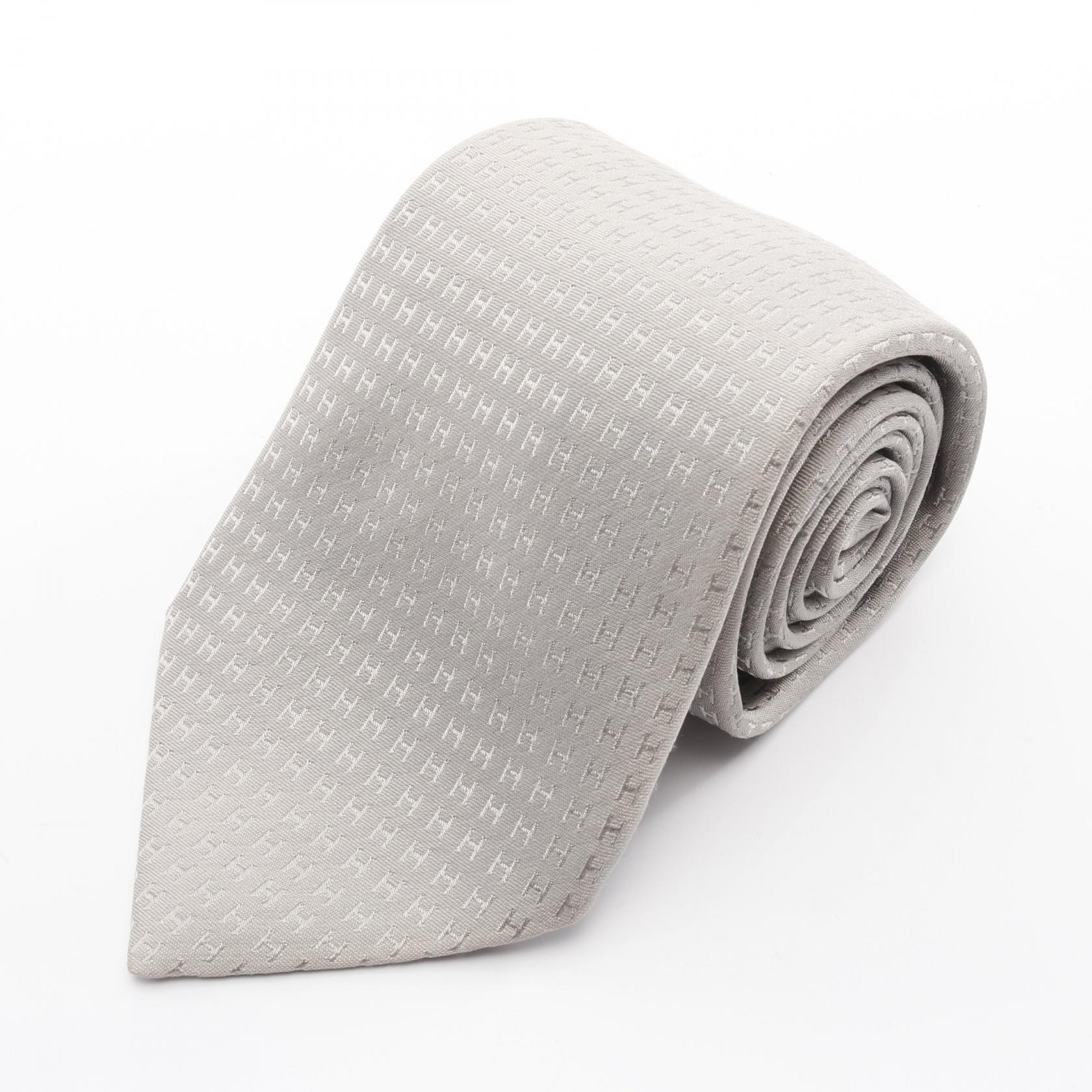 楽天市場】HERMES エルメス シルクチーフ付 H柄 シルク ネクタイ