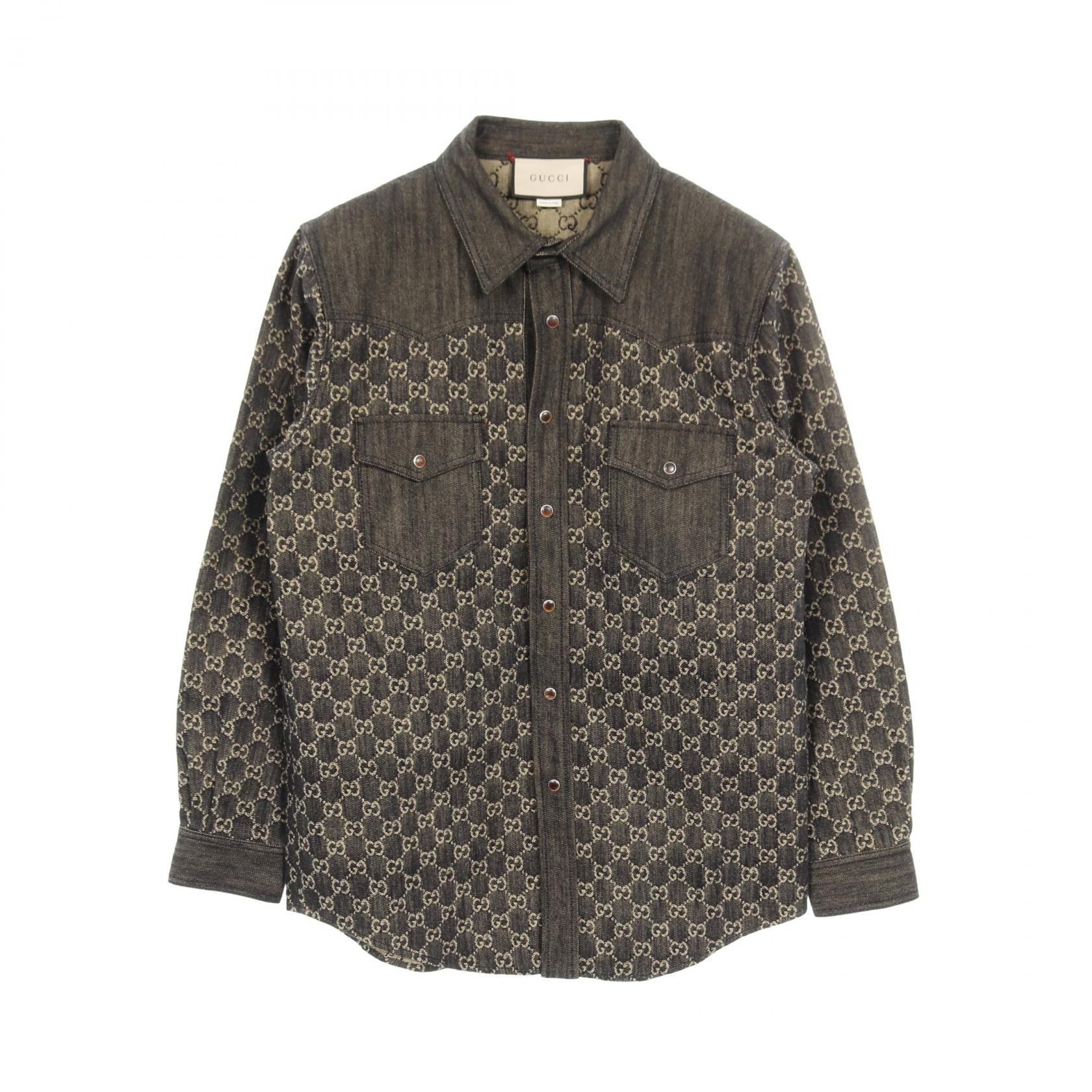 楽天市場】【グッチ】Gucci メンズ GGジャガードデニム シャツ