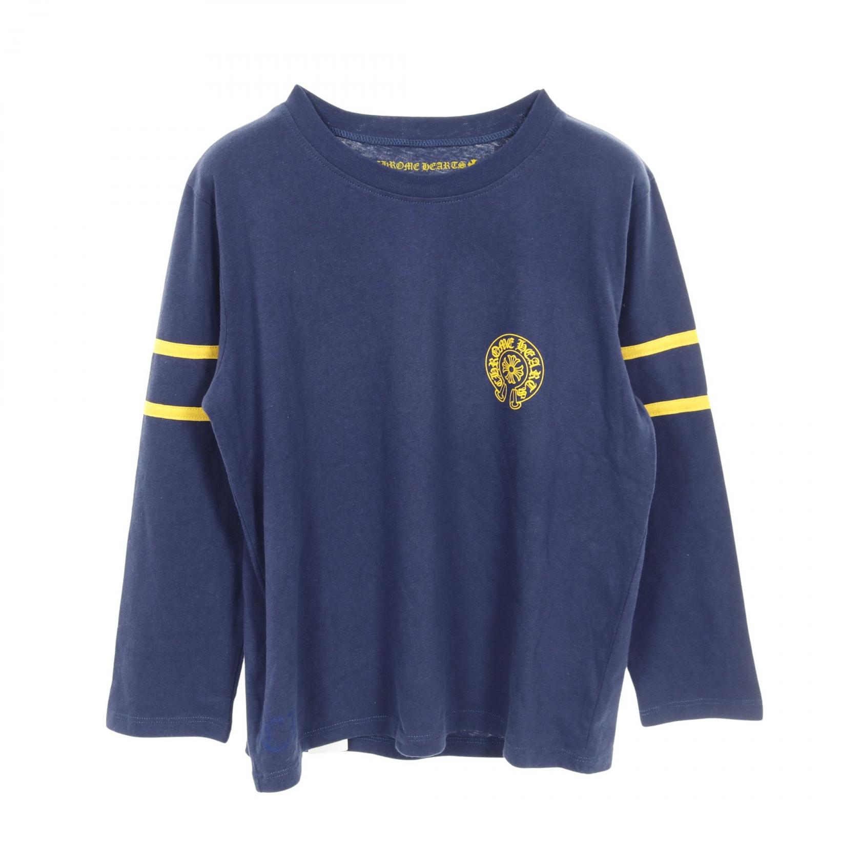 【5千円OFFクーポン対象】クロムハーツ CHROME HEARTS ホースシュー 33 カットソー 衣料品 トップス コットン レディース ブルー系 / イエロー系 【中古】