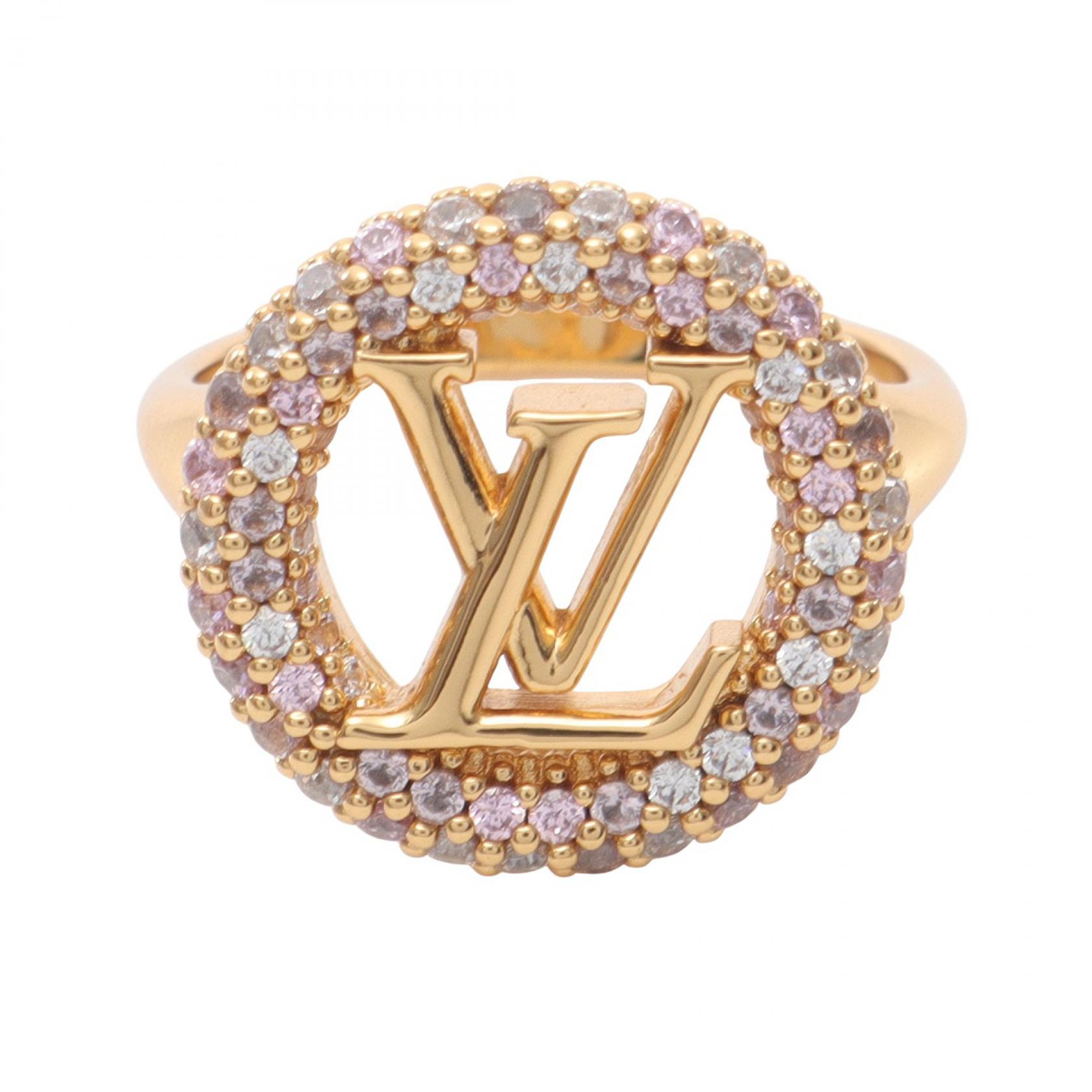 LOUIS VUITTON リング バーグ ルイーズ サークル ロゴ ゴールド LOUIS