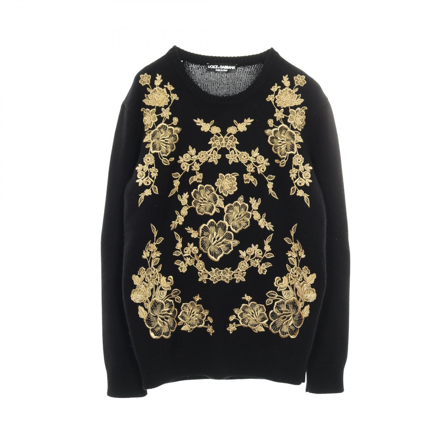 【2千円OFFクーポン対象】ドルチェアンドガッバーナ DOLCE & GABBANA ニット 衣料品 トップス カシミヤ レディース ブラック系 【中古】